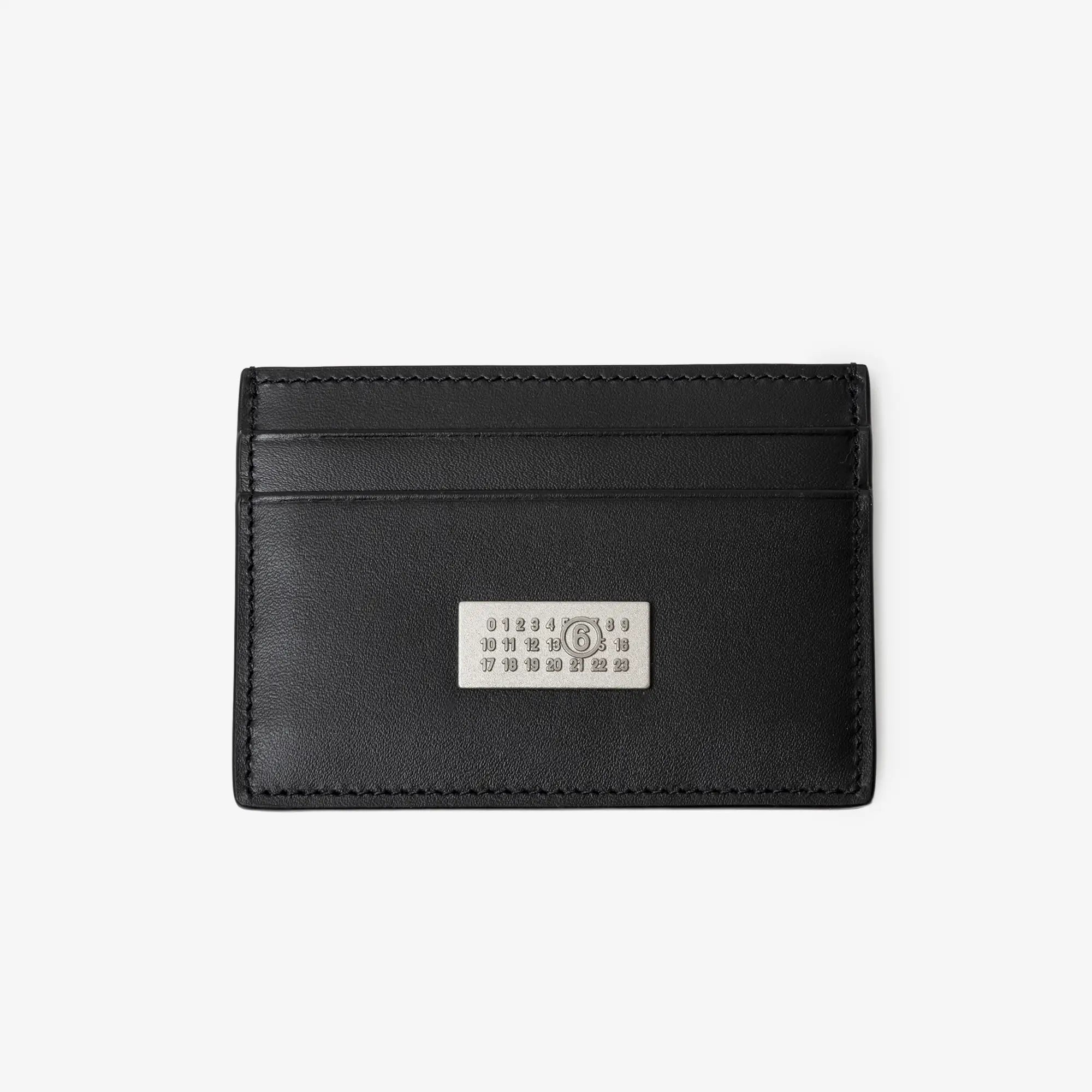 MM6 Numeric Leather Cardholder Black - 1