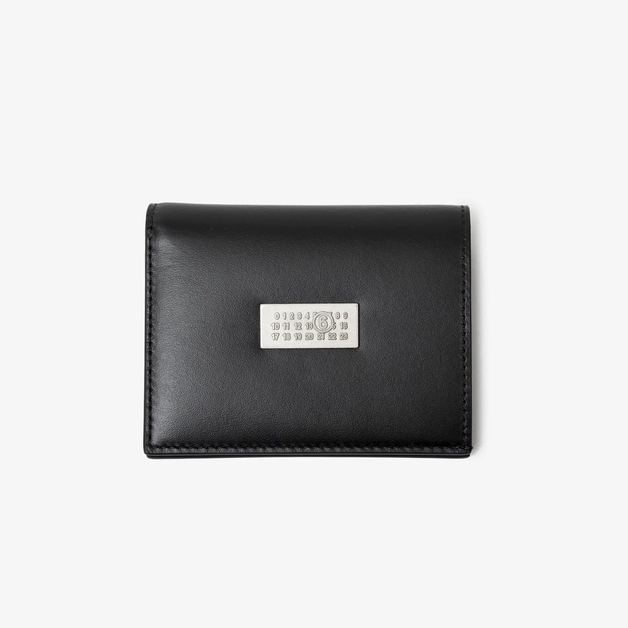MM6 Numeric Leather Wallet Black - 1