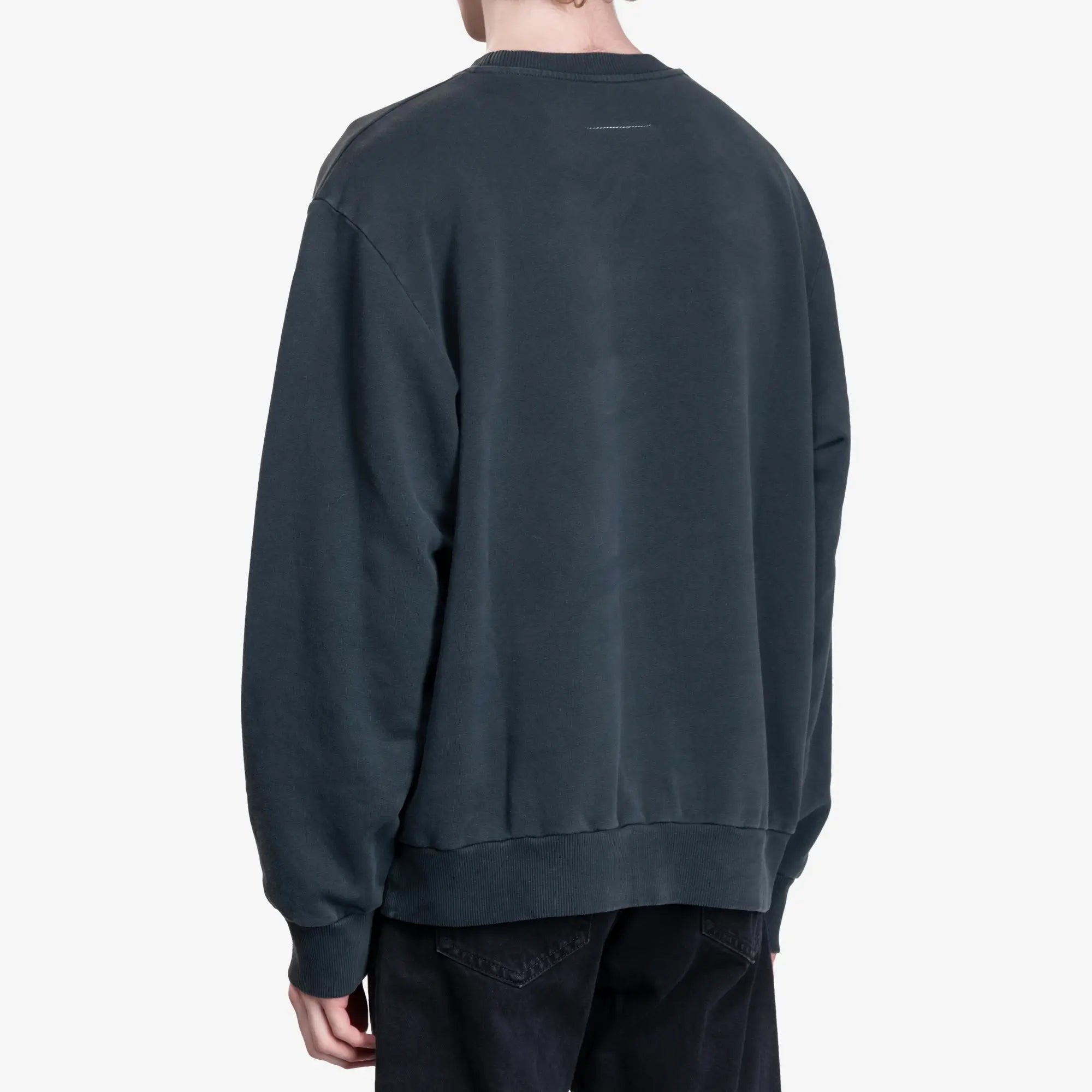 MM6 Numeric Logo Sweatshirt Washed Black - 4