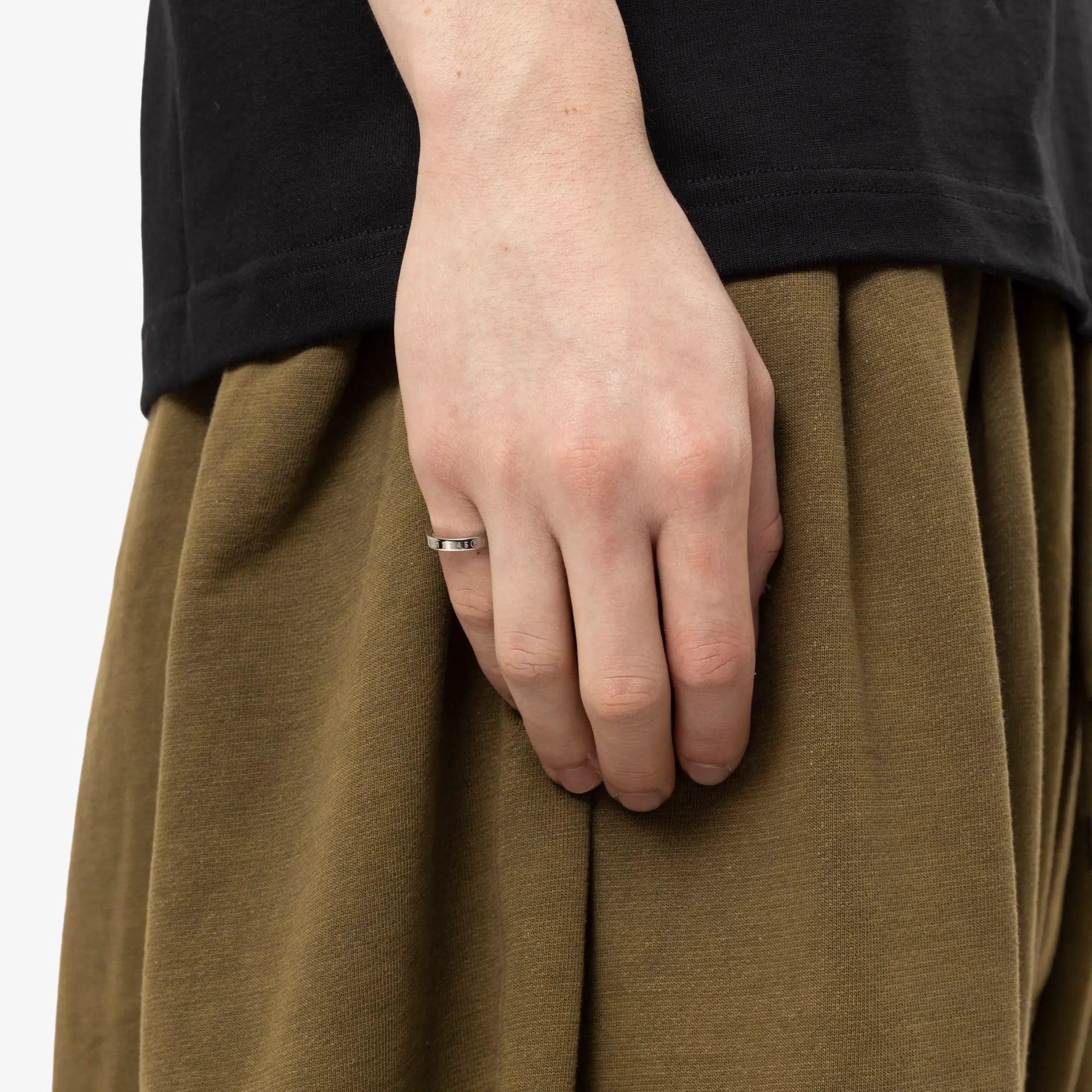 MM6 Numeric Minimal Signature 3mm Ring Polished Palladio - 2