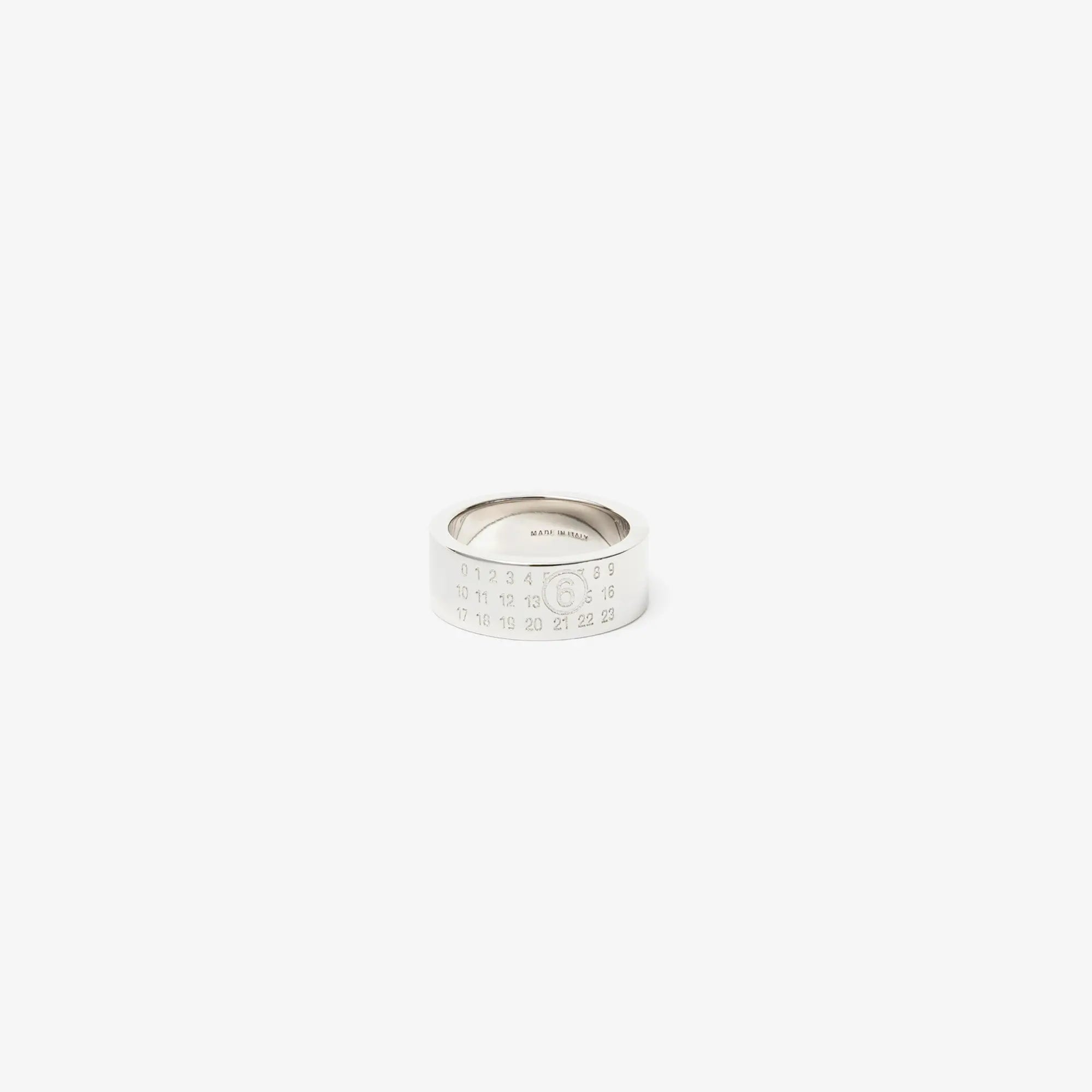 MM6 Numeric Minimal Signature Ring Polished Palladio - 1