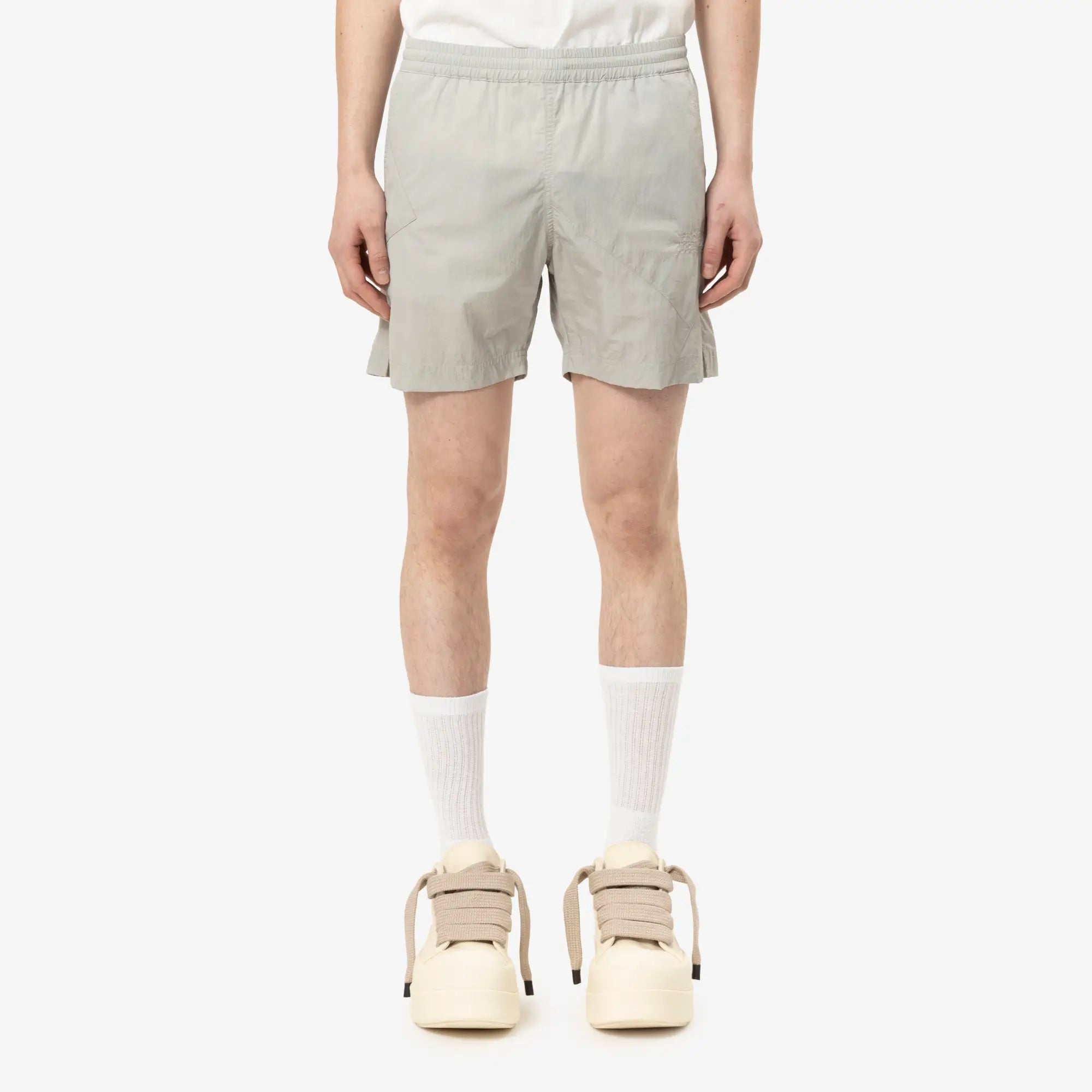 MM6 Nylon Windbreaker Shorts Sage Grey - 1