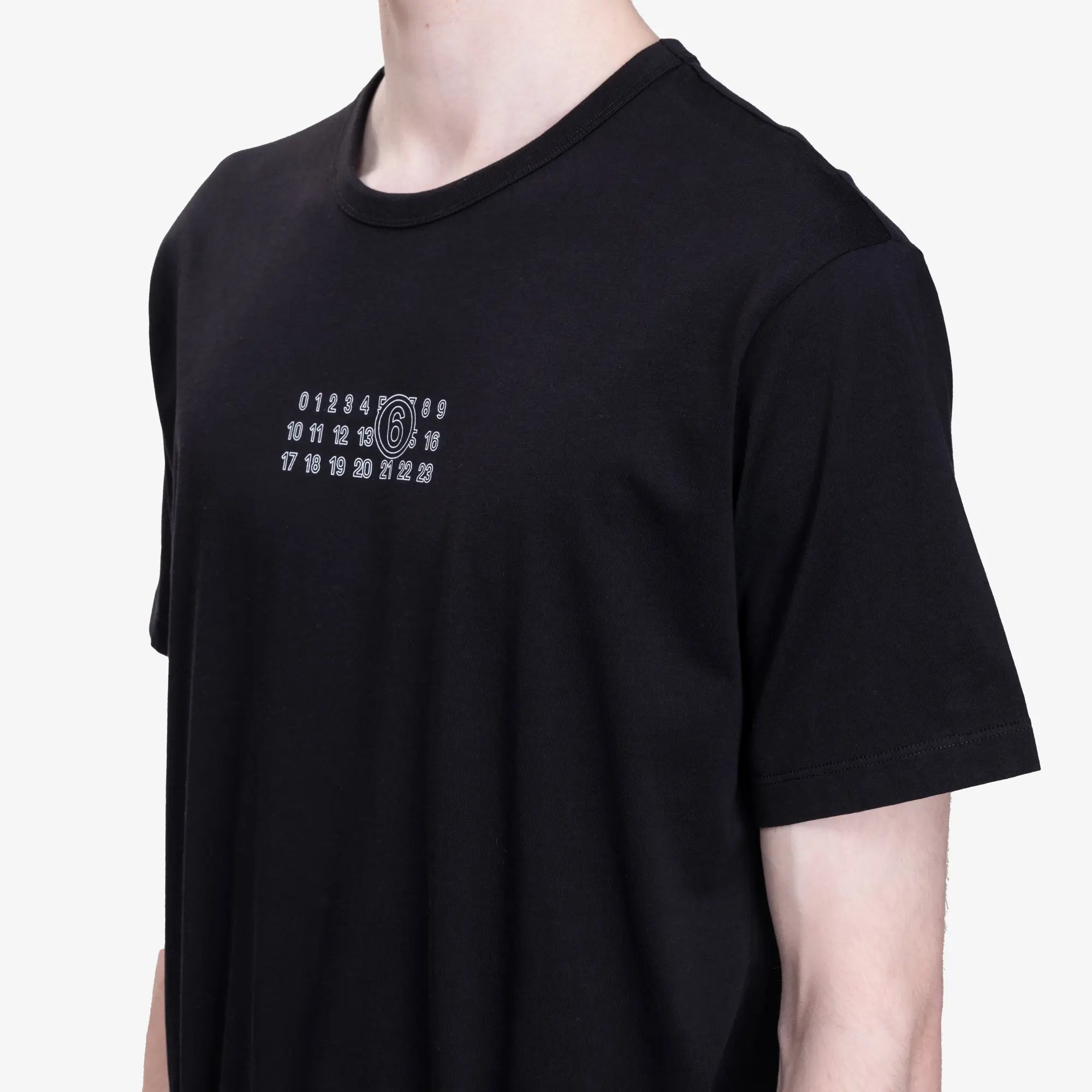MM6 Outline Logo T-Shirt Black - 5