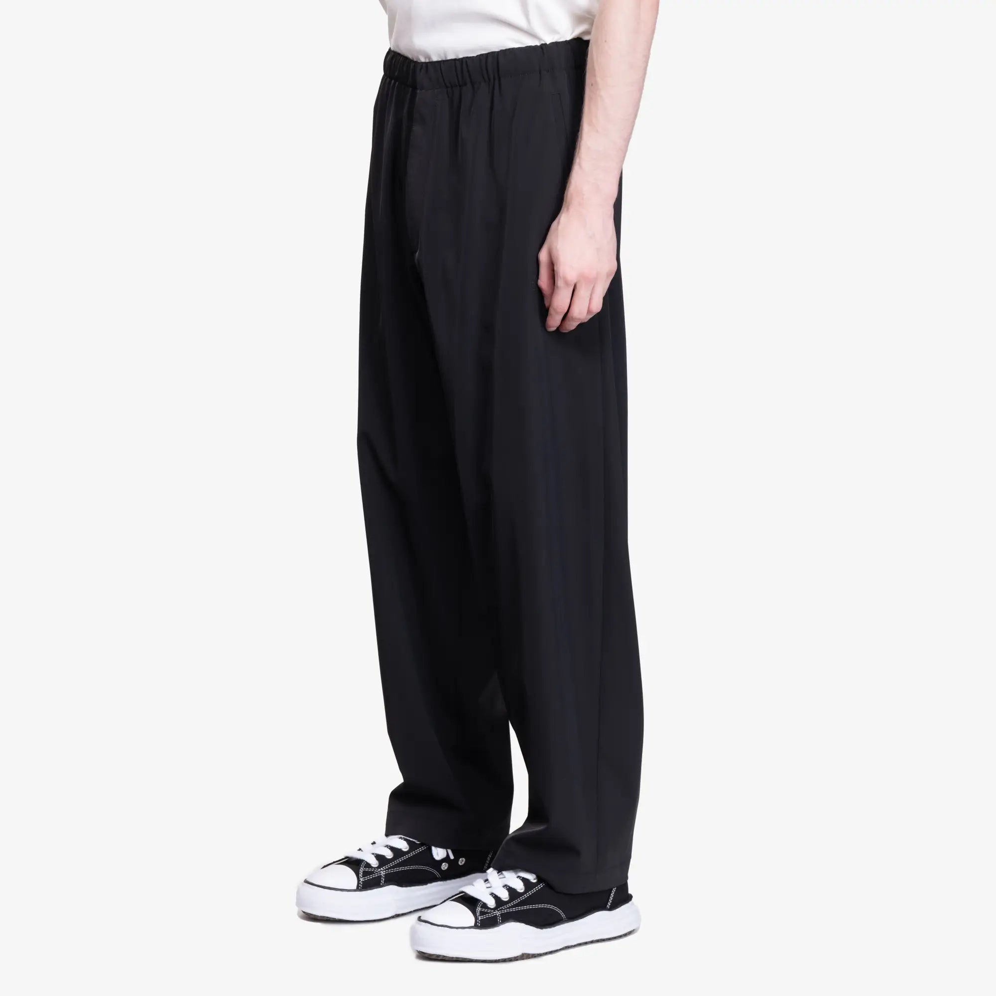 MM6 Polyester Twill Pants Black - 3
