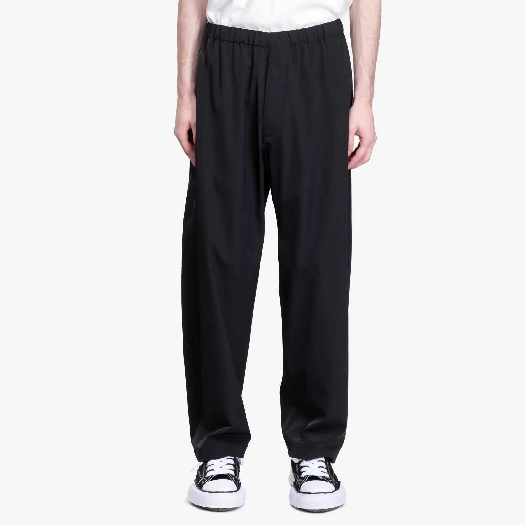 MM6 Polyester Twill Pants Black - 1