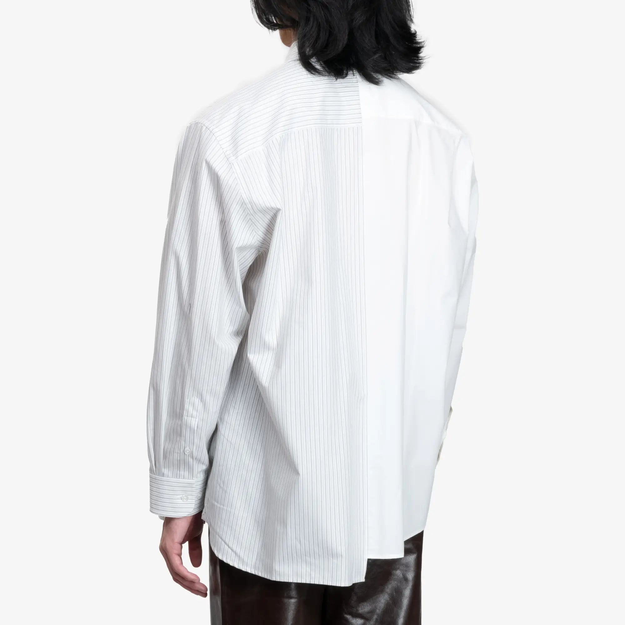 MM6 Poplin Shirt Stripes Grey White - 4