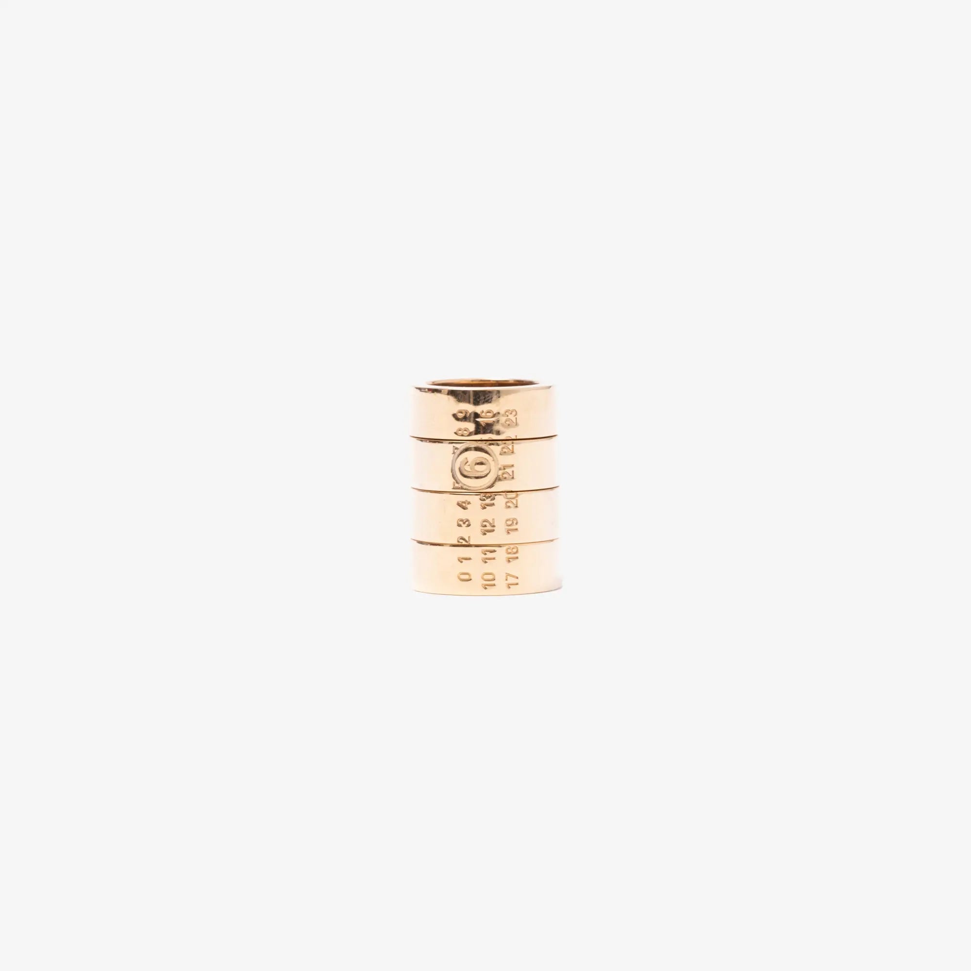 MM6 Stacked Numeric Ring Gold - 1
