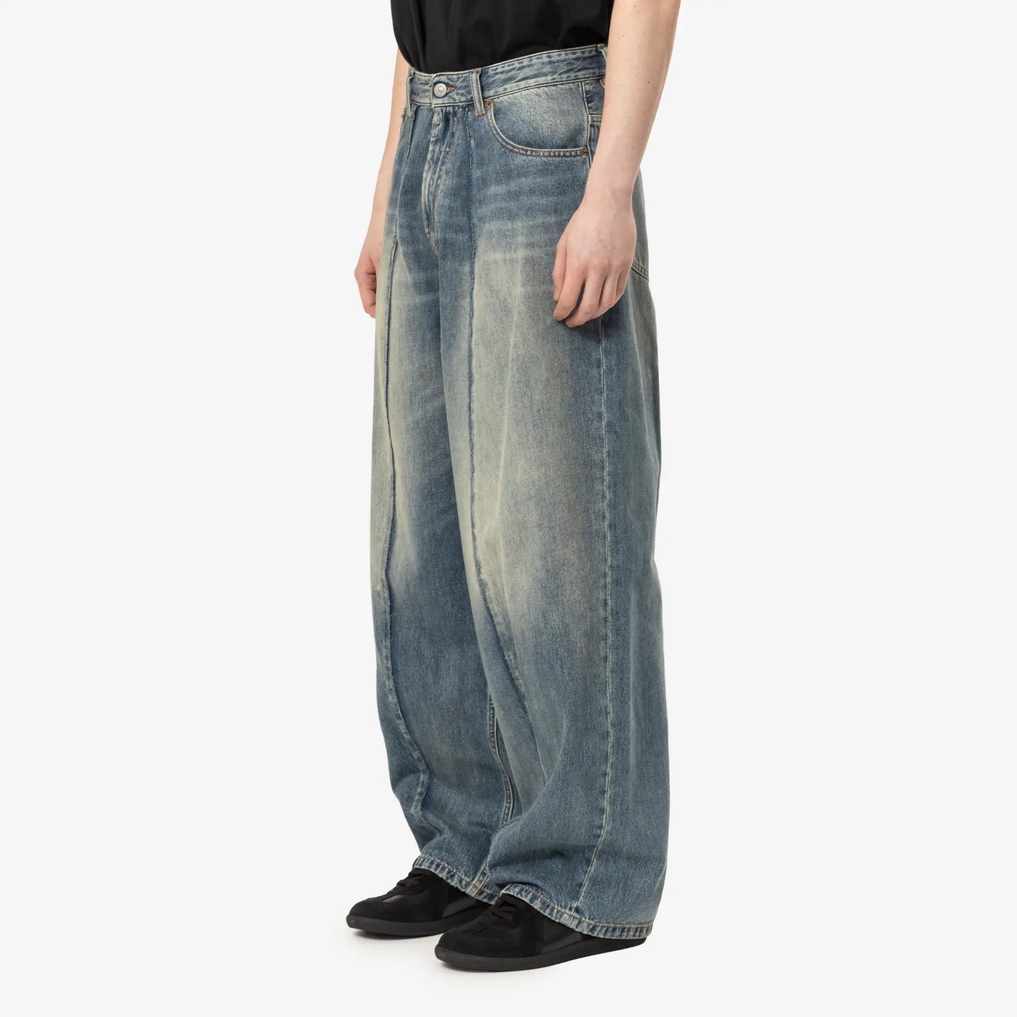 MM6 Wide Leg Jeans Blue - 3