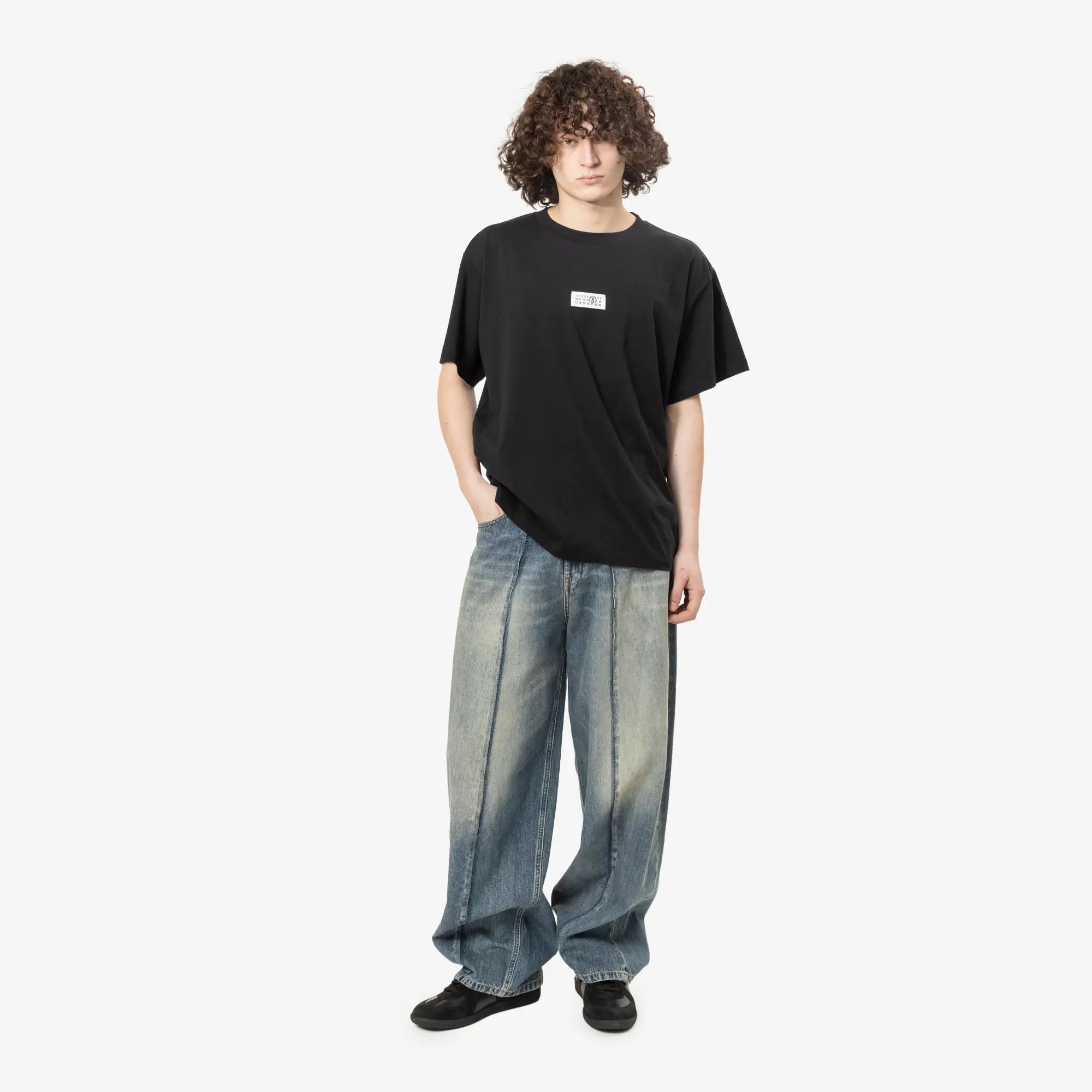 MM6 Wide Leg Jeans Blue - 2