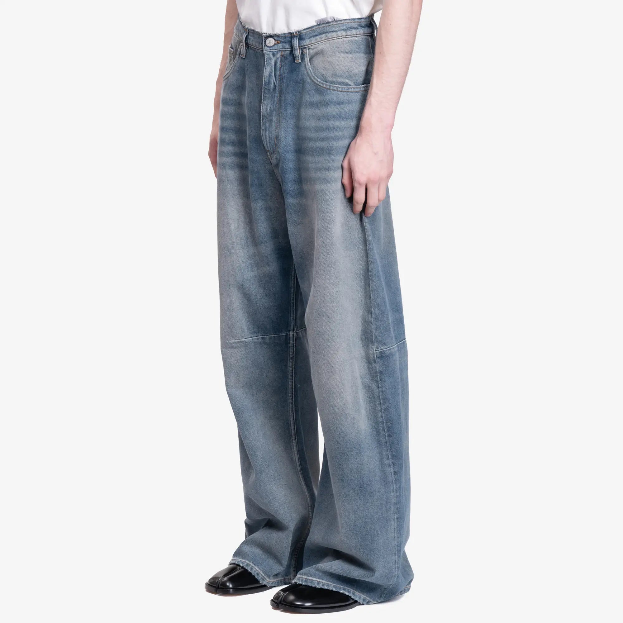 MM6 Wide Leg Jeans Medium Blue - 3