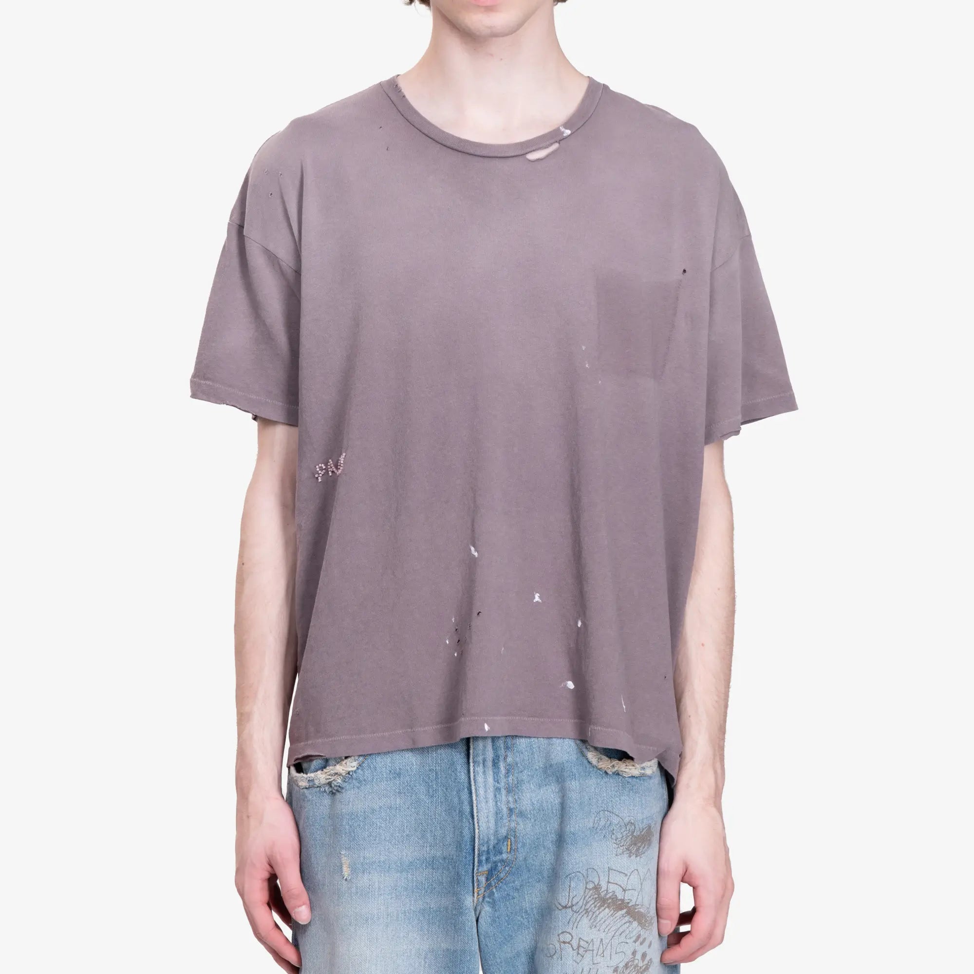 Paly Bead T-Shirt Brown - 1