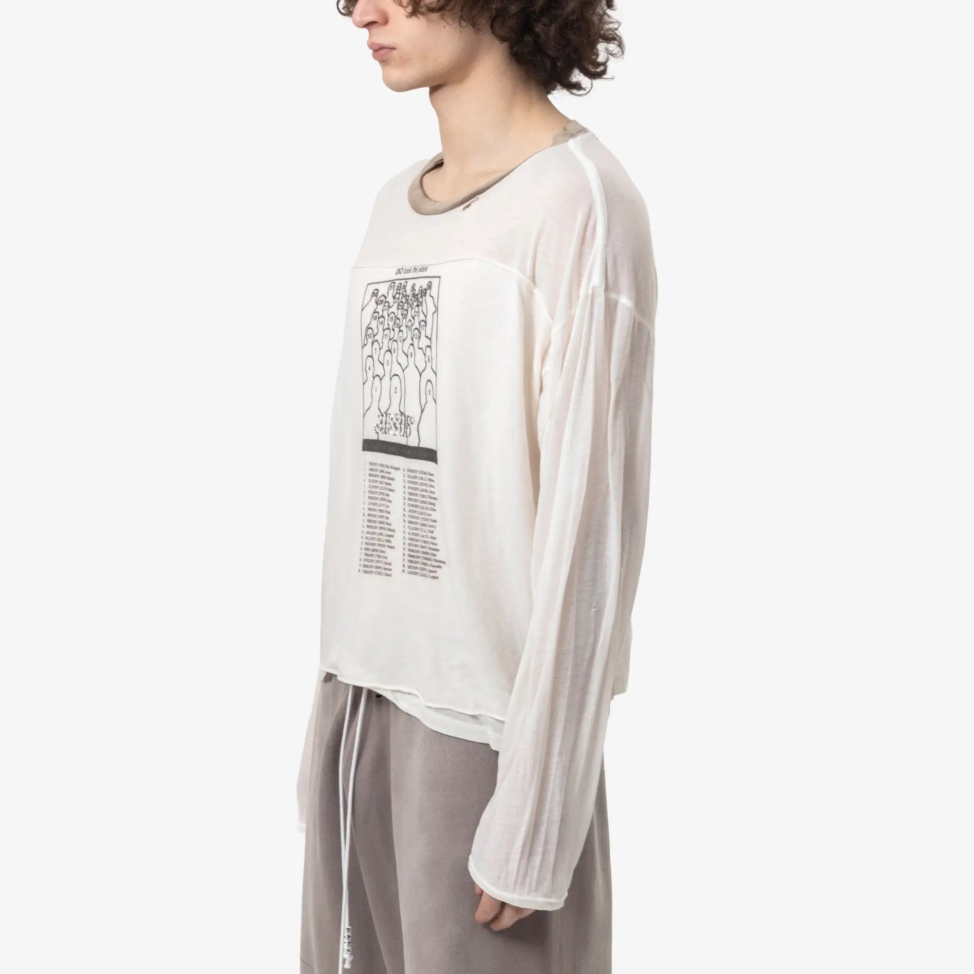 Paly Heavens Gate Ringer LS T-Shirt White - 3