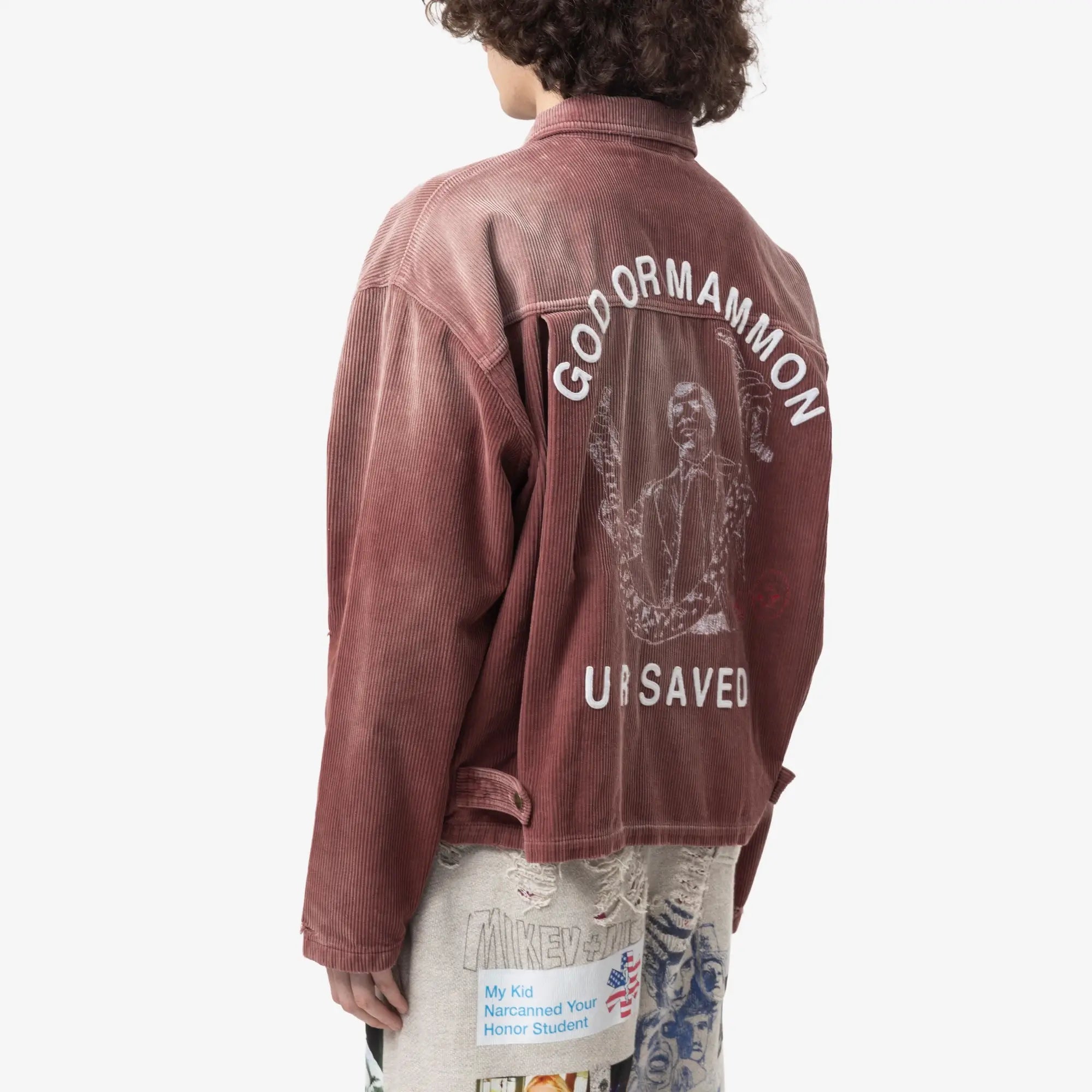 Paly Synanon Cord Work Jacket Burgundy - 4