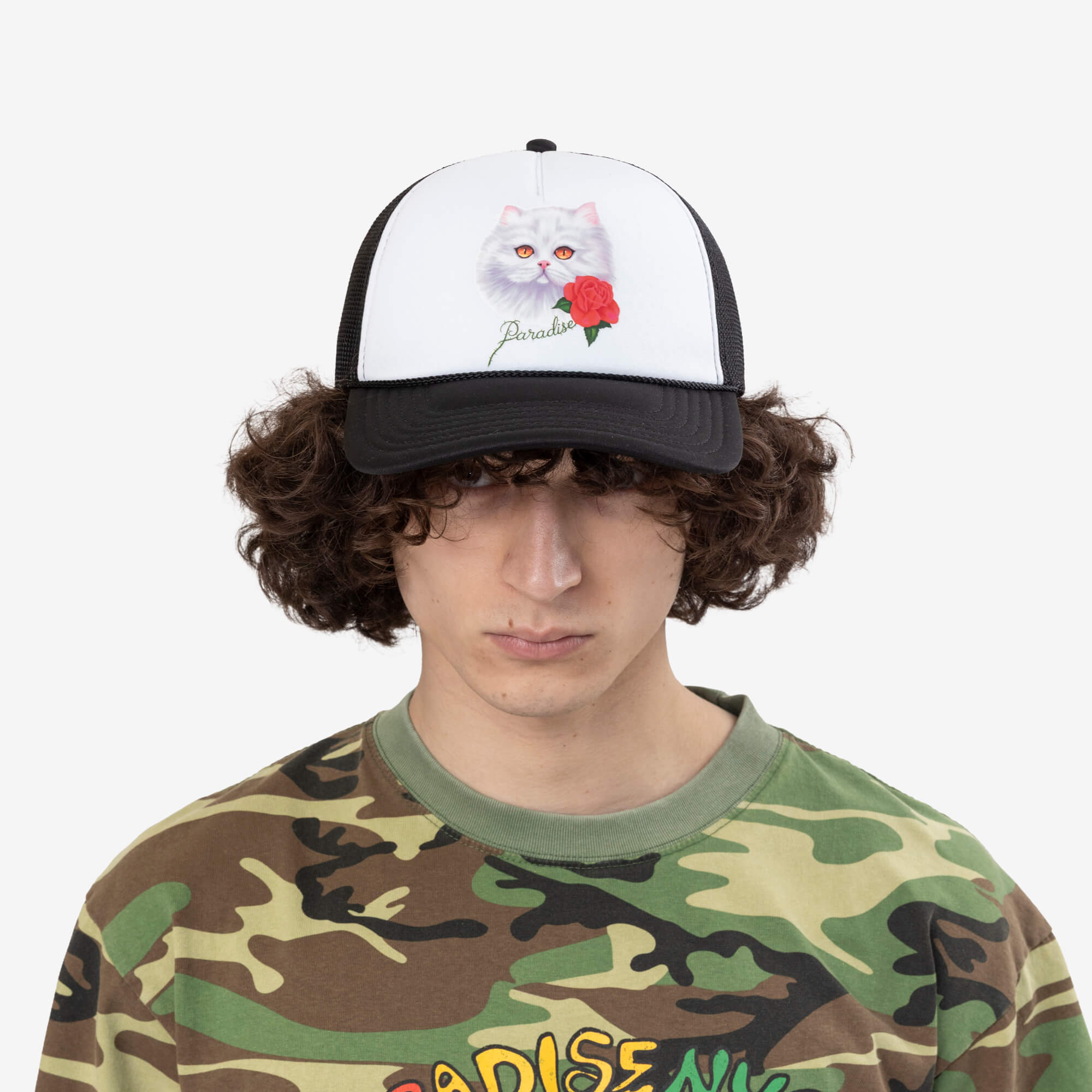 Paradise Purradise Trucker Hat Black - 2