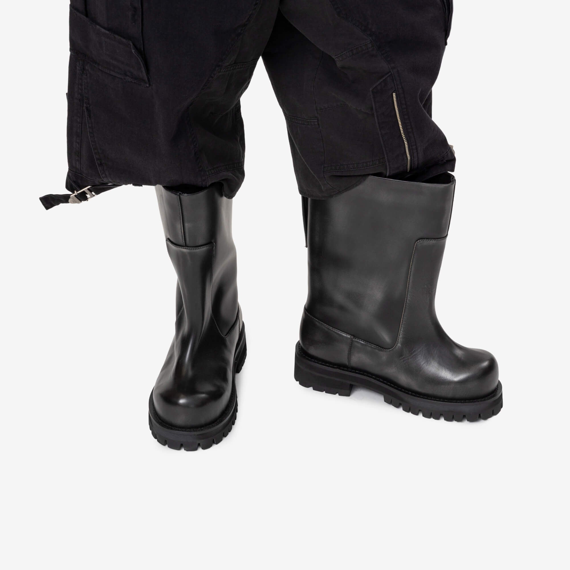 Protocol Index Distressed Shaft Boots Black - 2