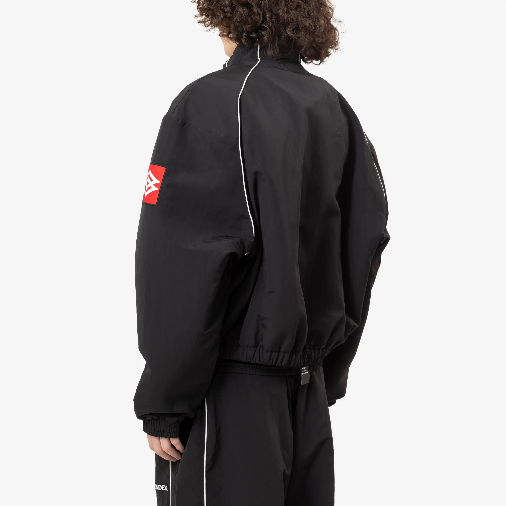 Protocol Index Exaggerated Shoulder Track Jacket Black - 4