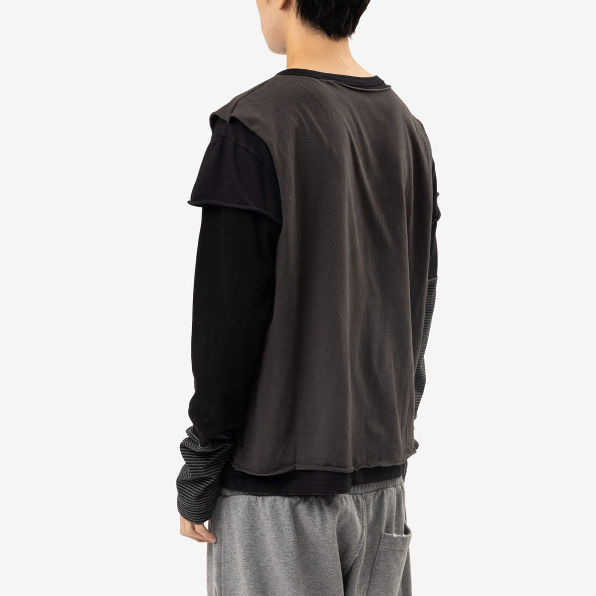 Protocol Index Layered Patch Long Sleeve T-Shirt Black-4