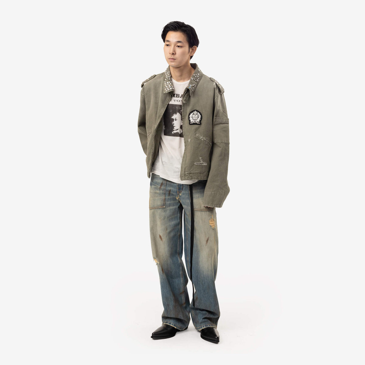 Protocol Index Studded Work Jacket Green-2