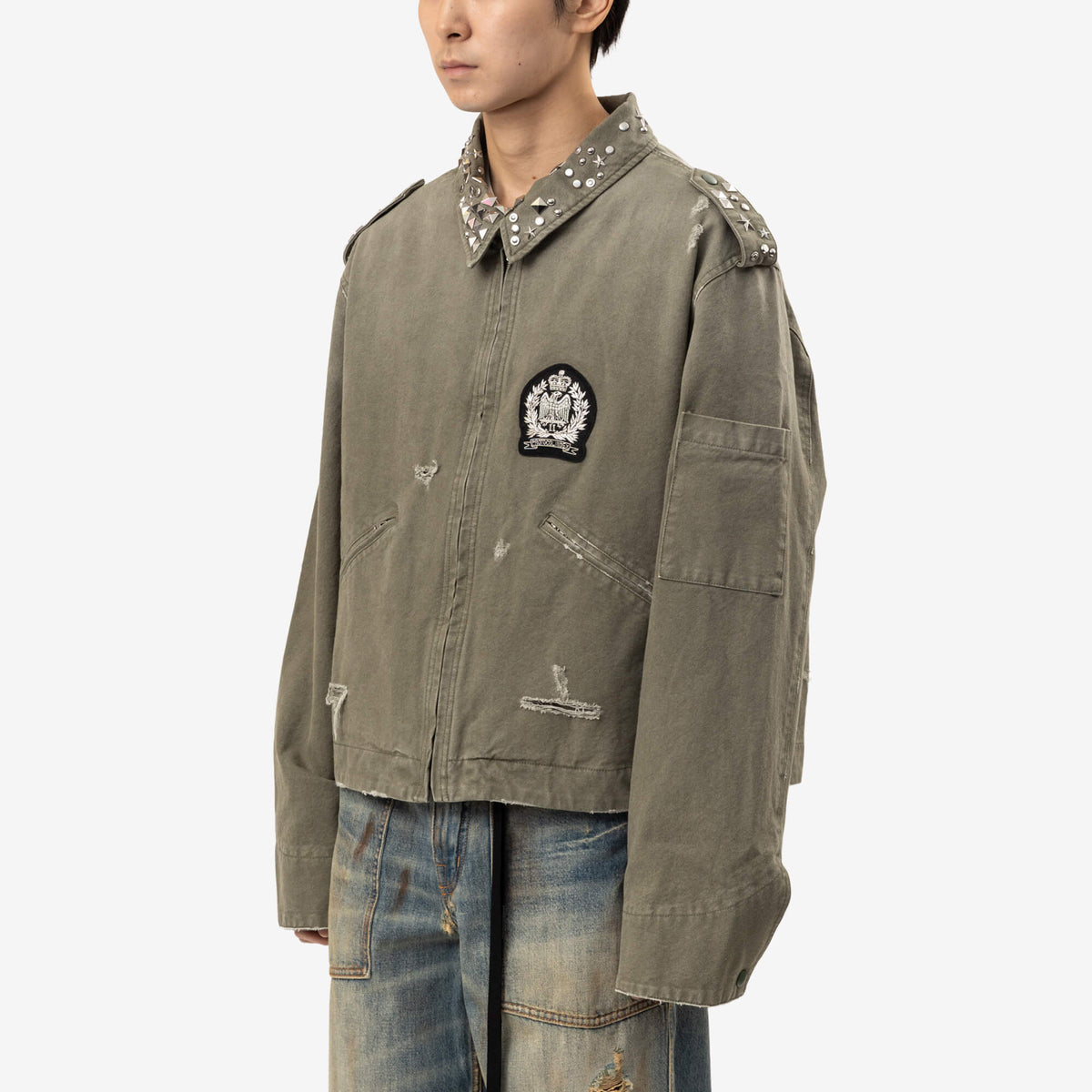 Protocol Index Studded Work Jacket Green-3