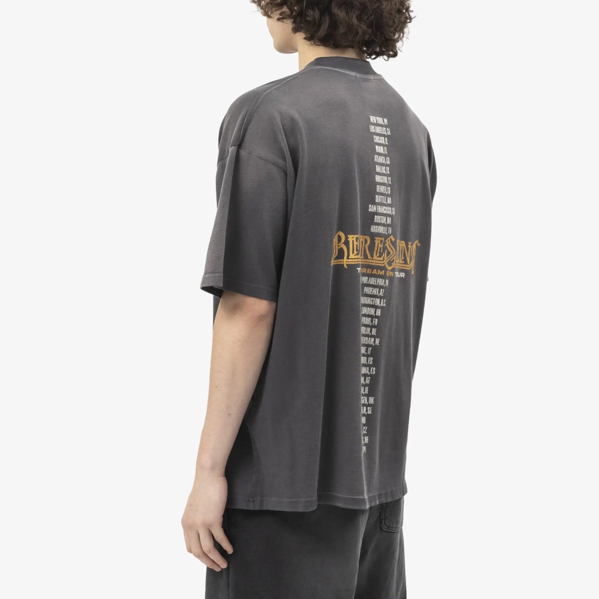 Represent Golden Tour T-Shirt Sun Fade Grey - 4