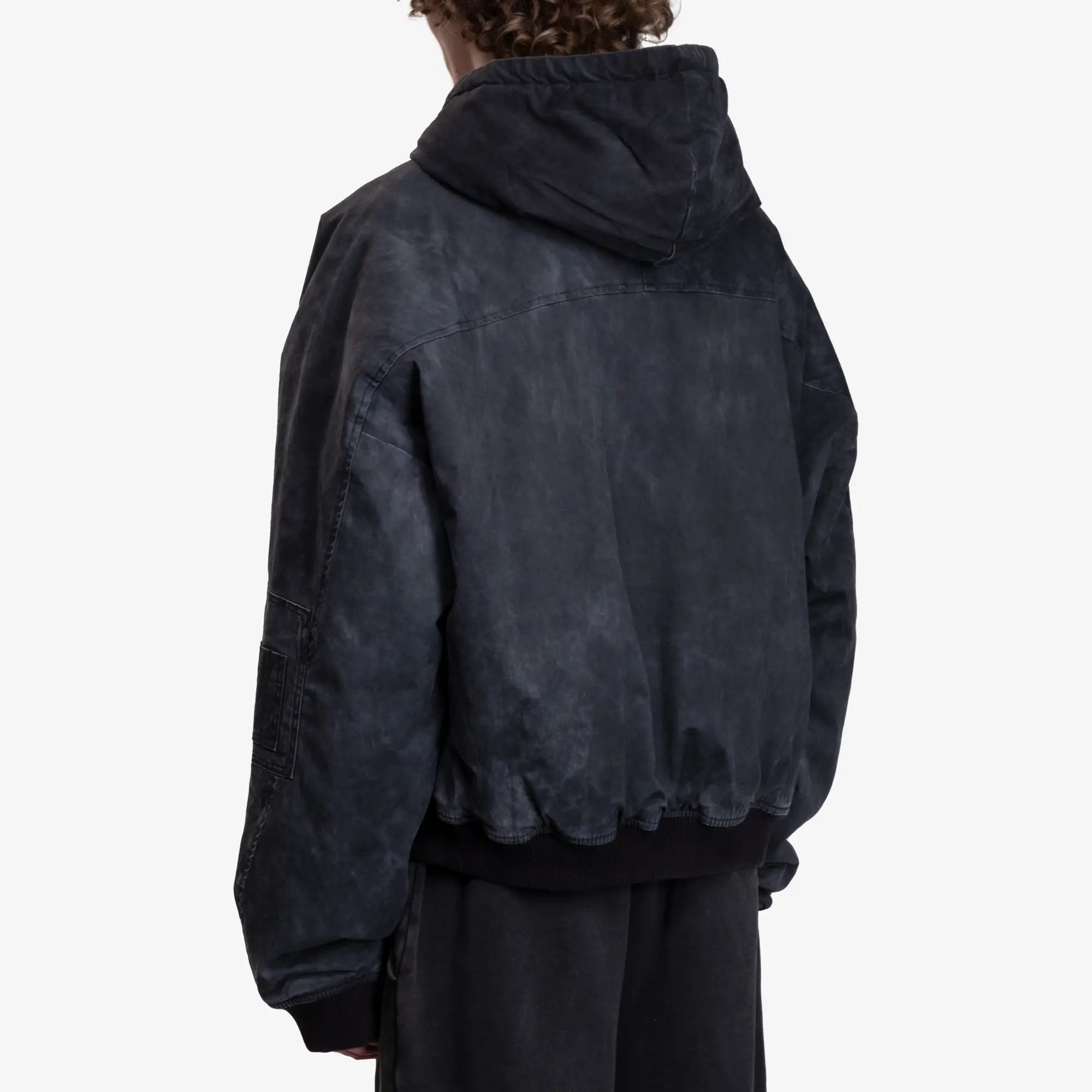 Represent Hooded Bomber Jacket Washed Black - 4