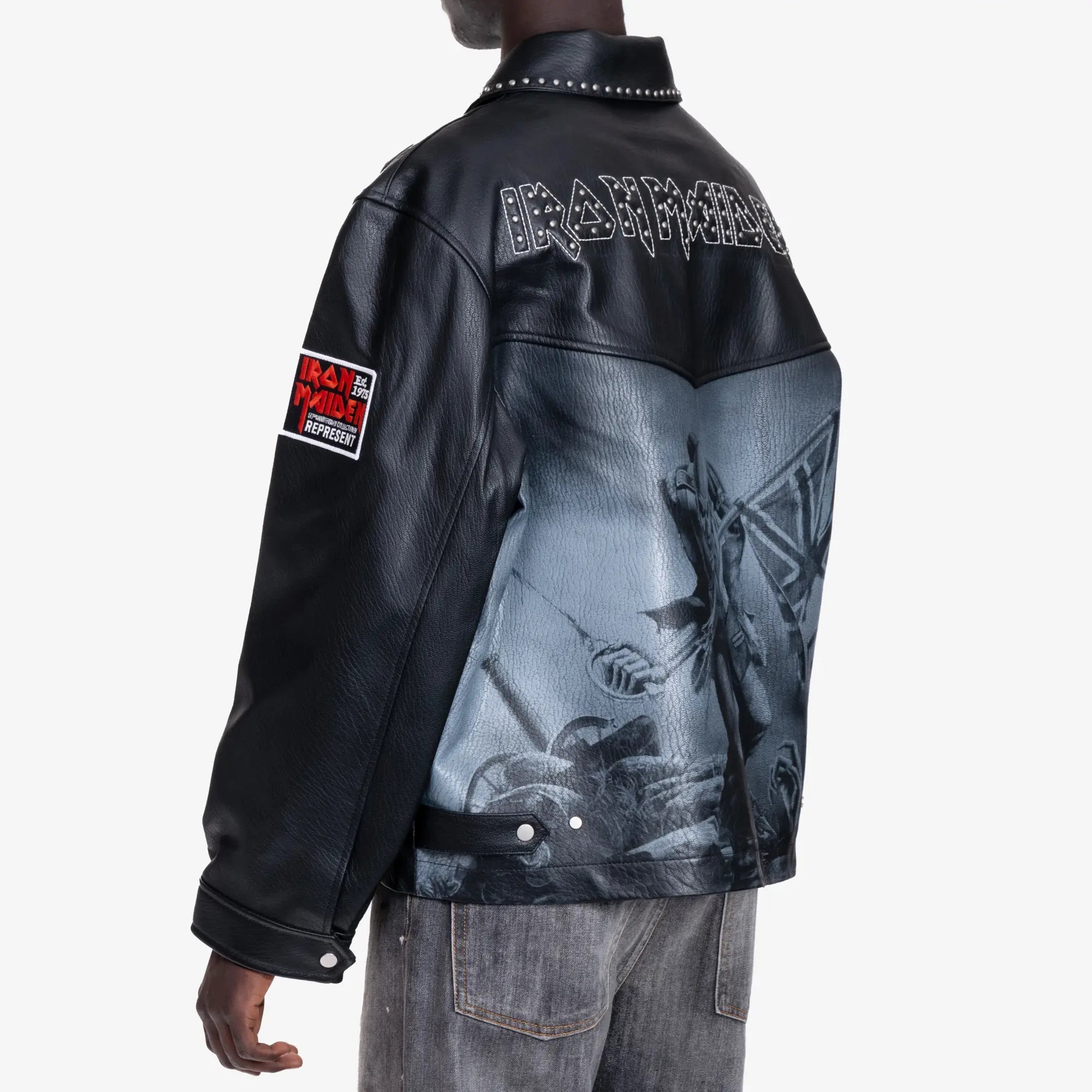 Represent Iron Maiden Trooper Leather Jacket Black - 4