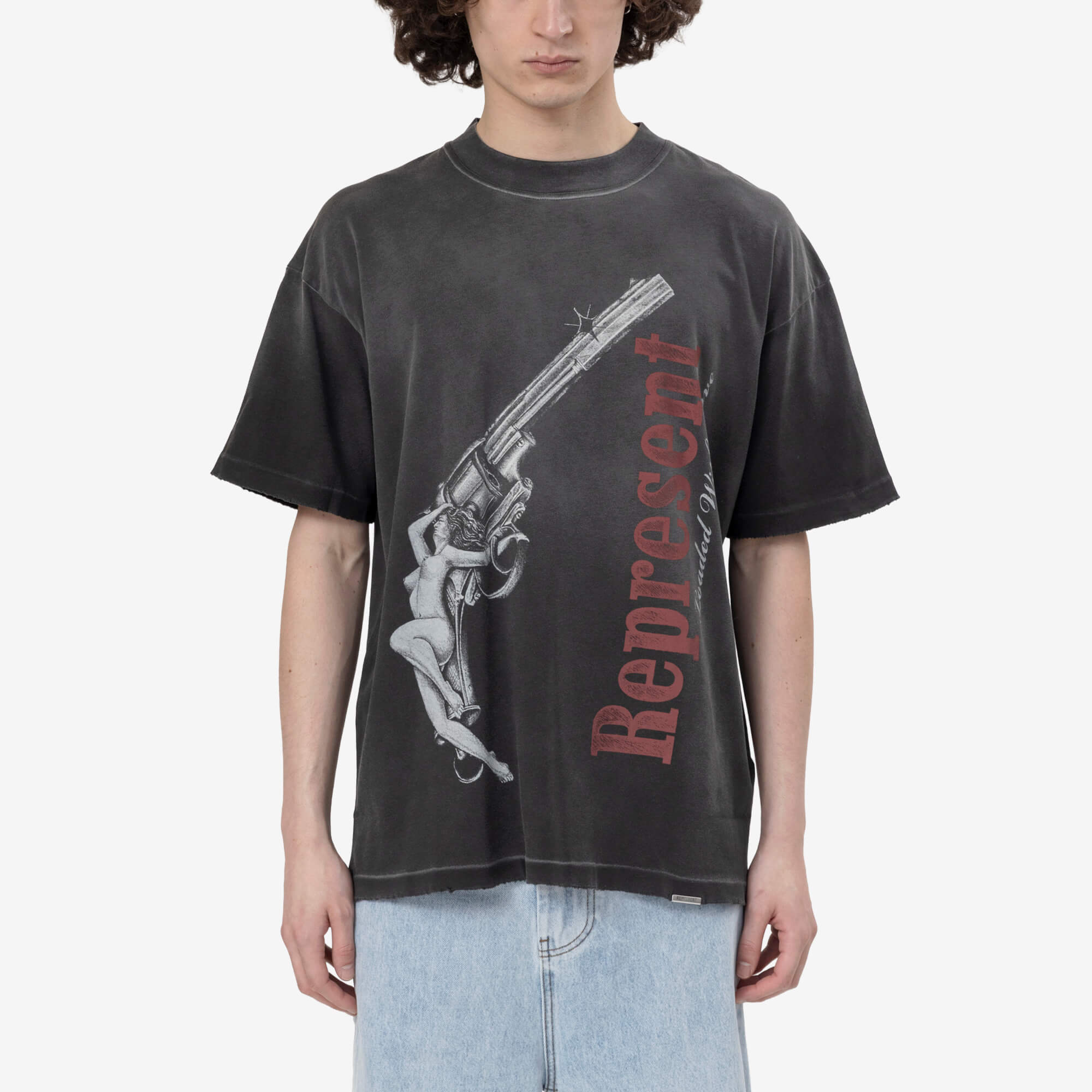 Represent Loaded with Love T-Shirt Stained Black - 1