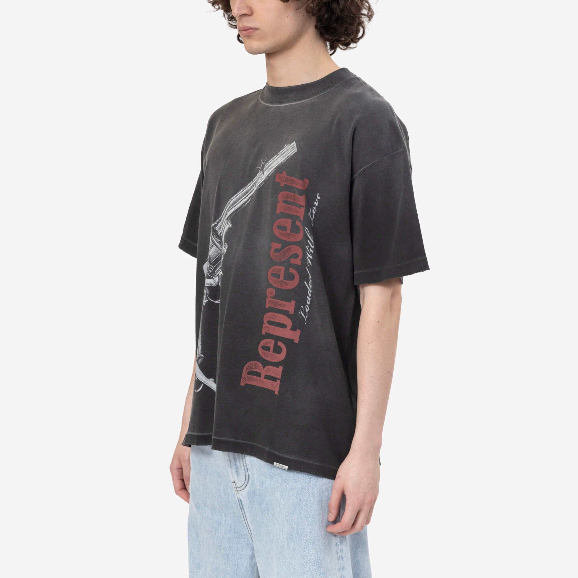 Represent Loaded with Love T-Shirt Stained Black - 3
