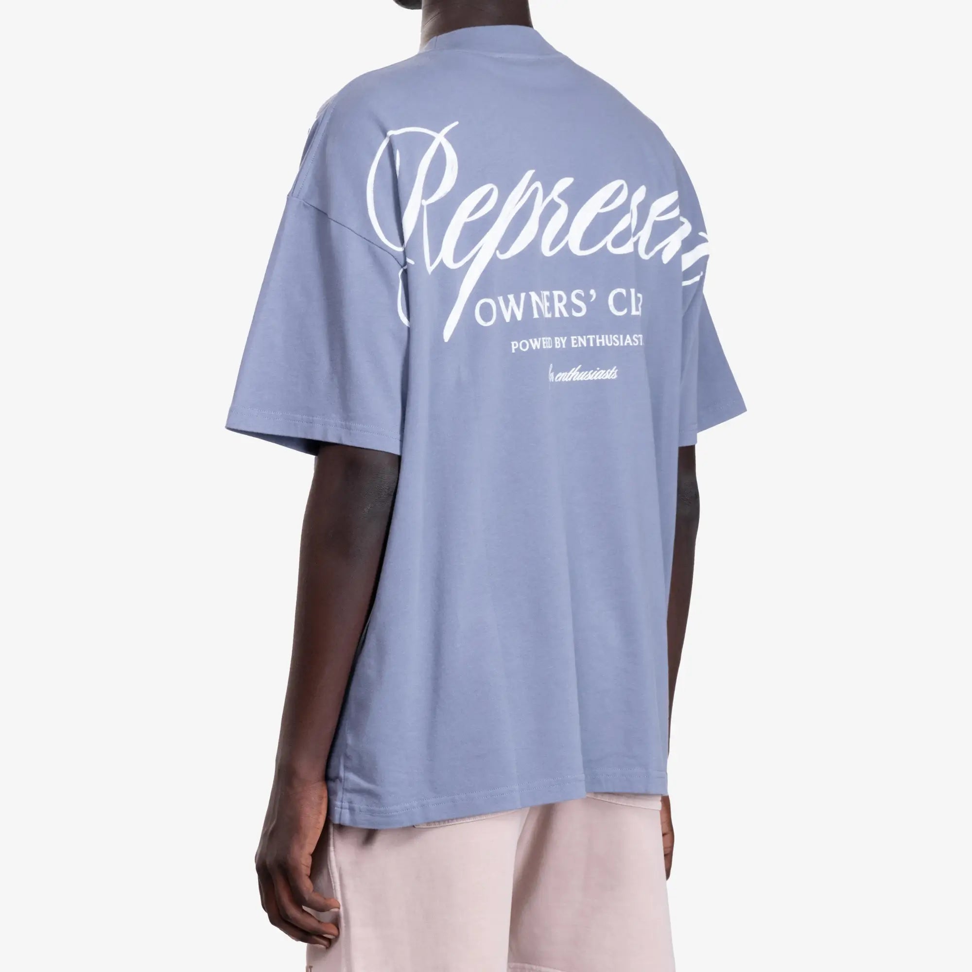 Represent Owners Club Script T-Shirt Dusty Blue - 4