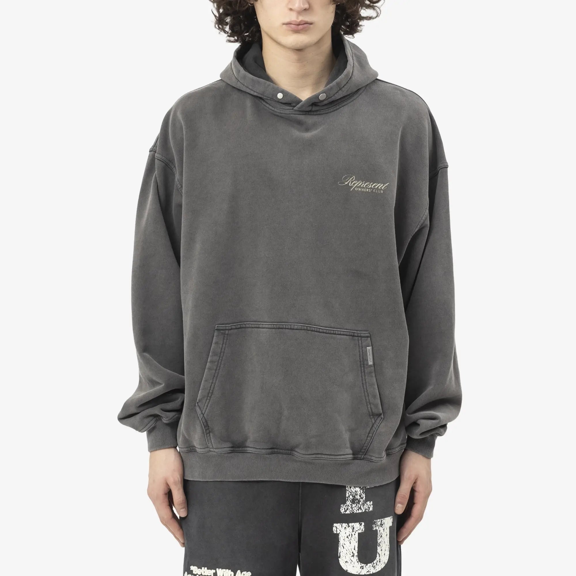 Represent Represent Owners Club Script Hoody Vintage Grey - 1