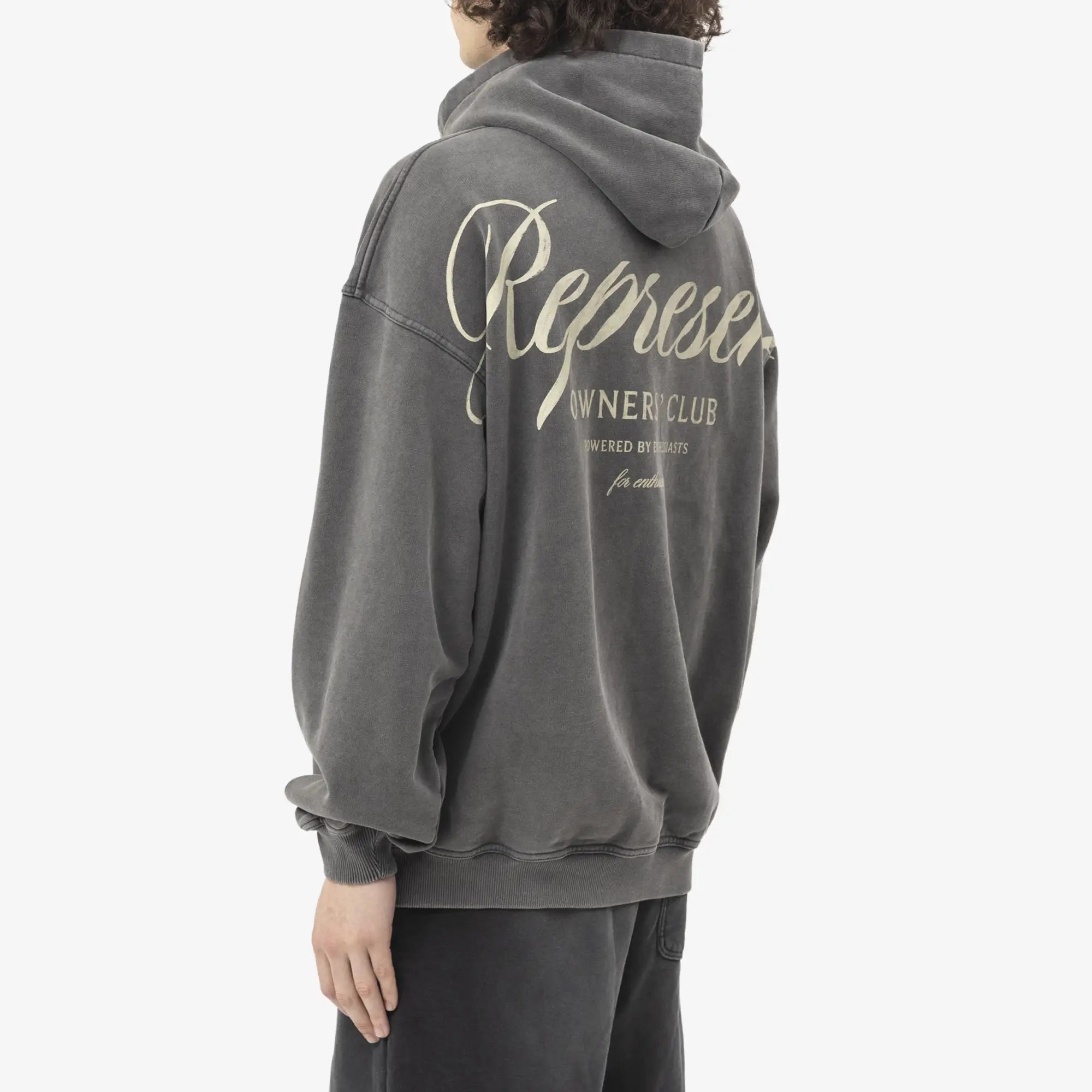 Represent Represent Owners Club Script Hoody Vintage Grey - 4
