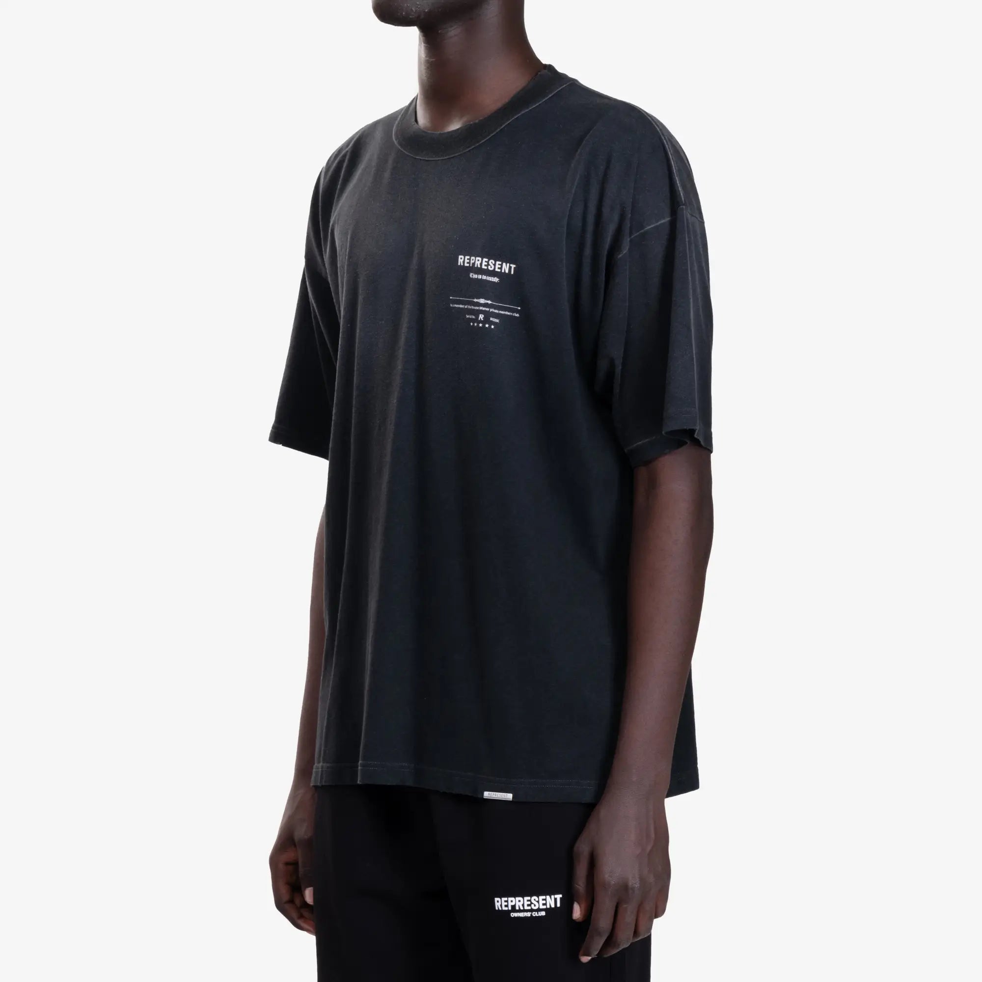 Represent Revere Manor T-Shirt Stained Black - 3