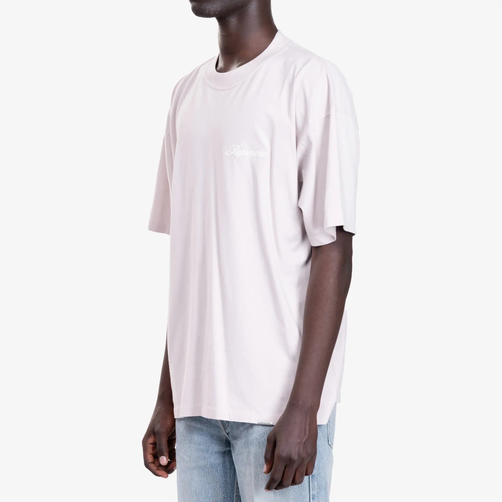 Represent Script Logo T-Shirt Concrete - 3