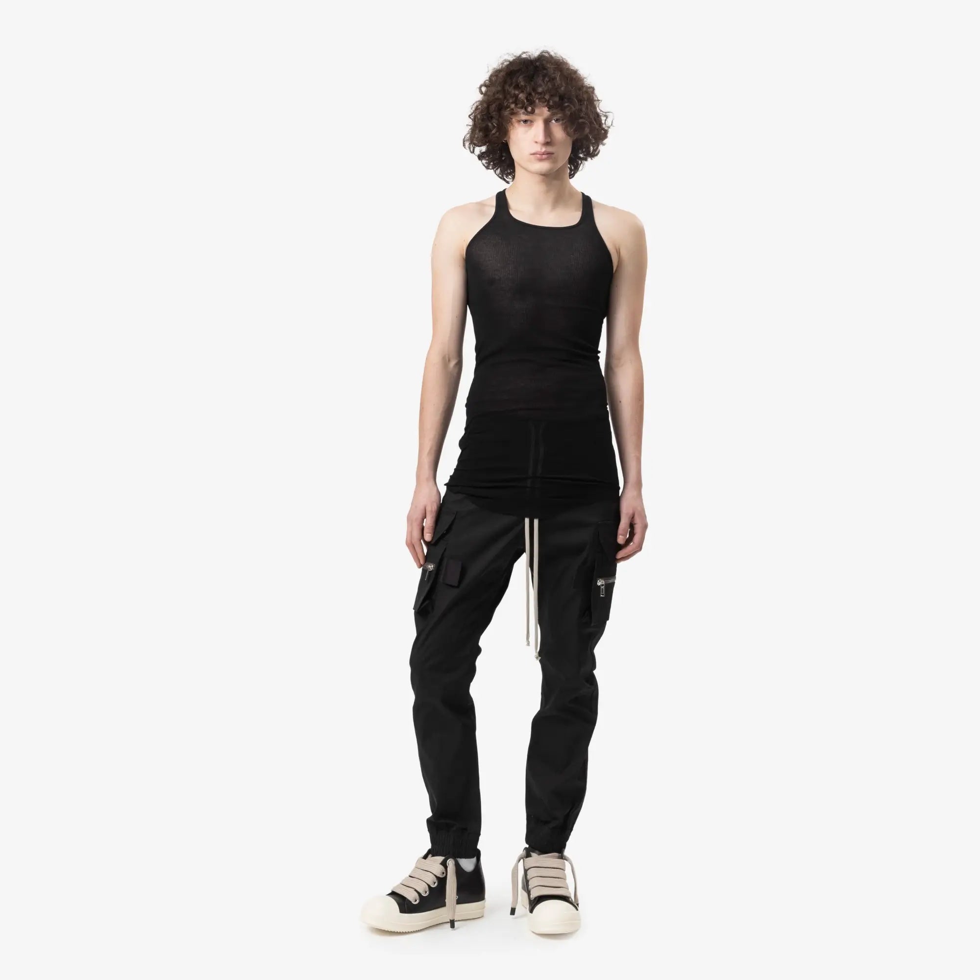 Rick Owens Basic Rib Tank Top Black - 2