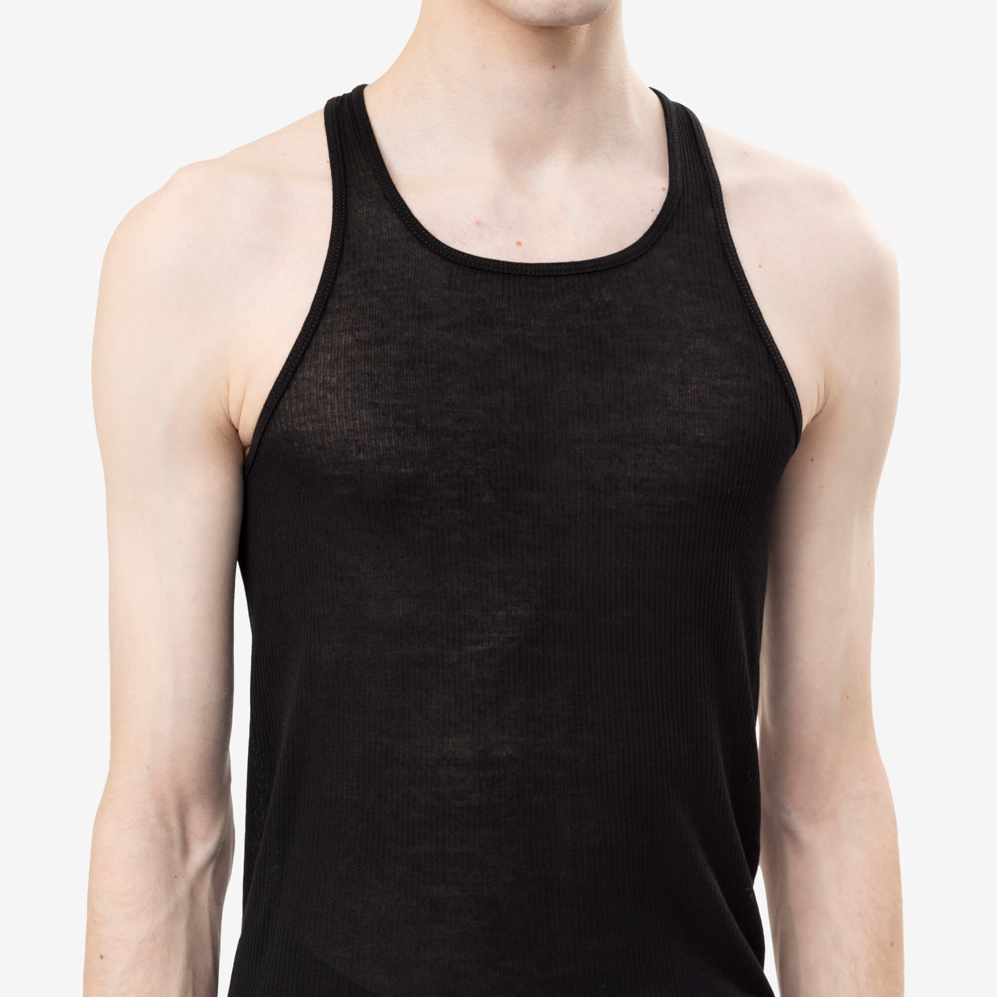 Rick Owens Basic Rib Tank Top Black-5