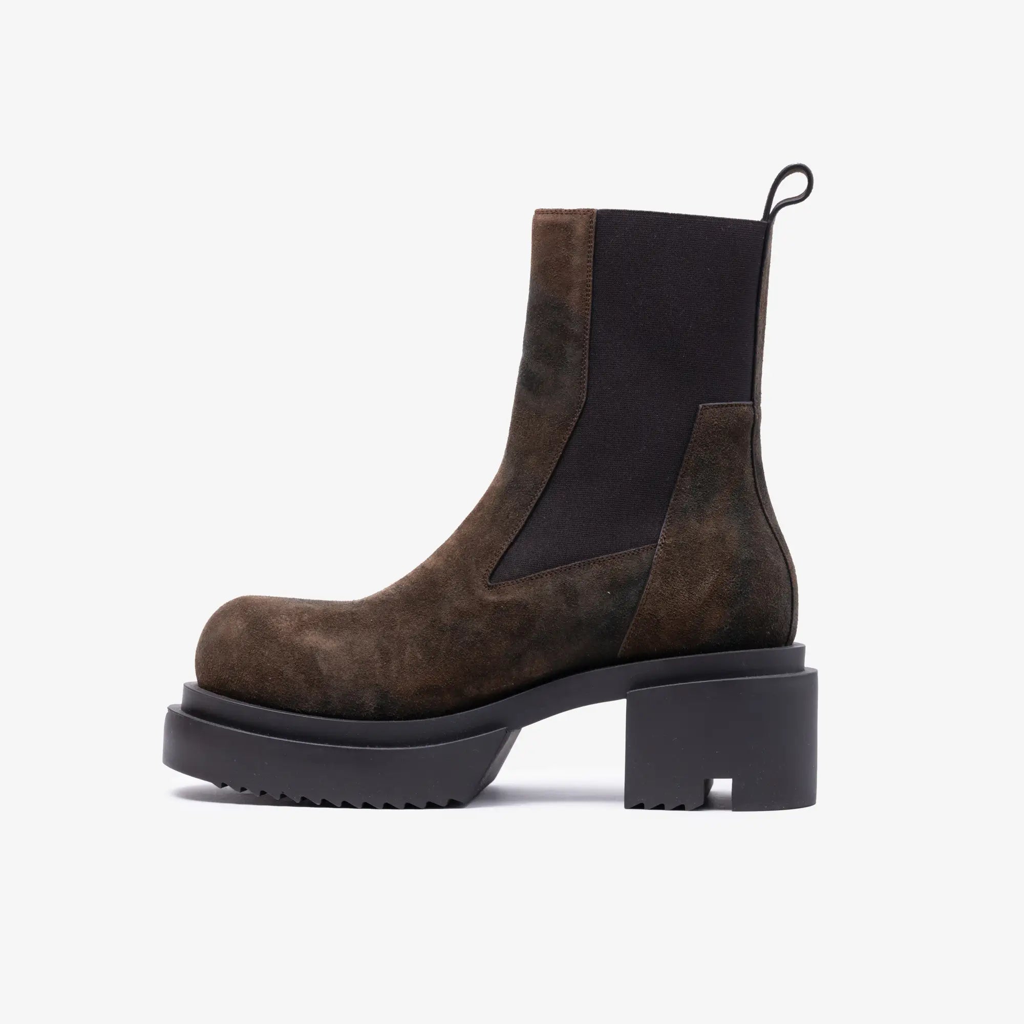 Rick Owens Beatle Bogun Leather Boots Indigo - 4