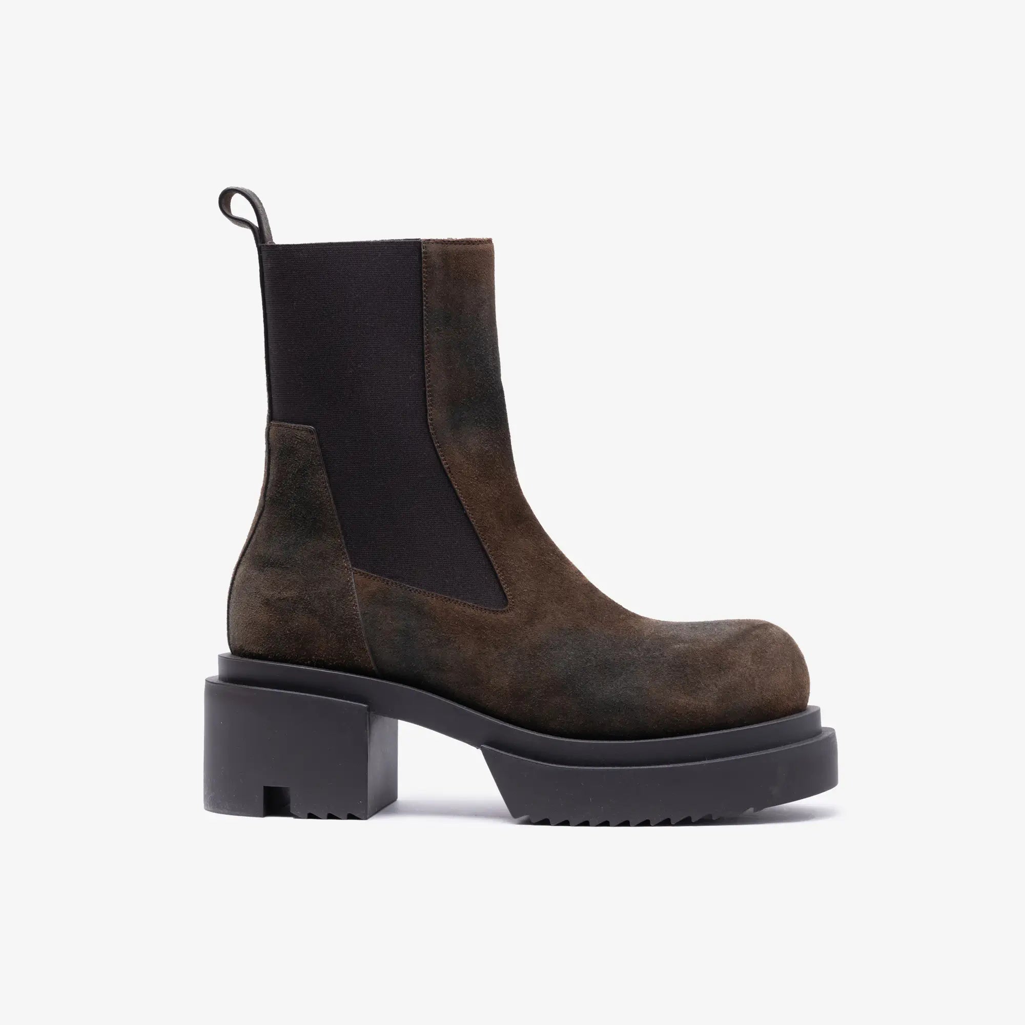 Rick Owens Beatle Bogun Leather Boots Indigo - 3