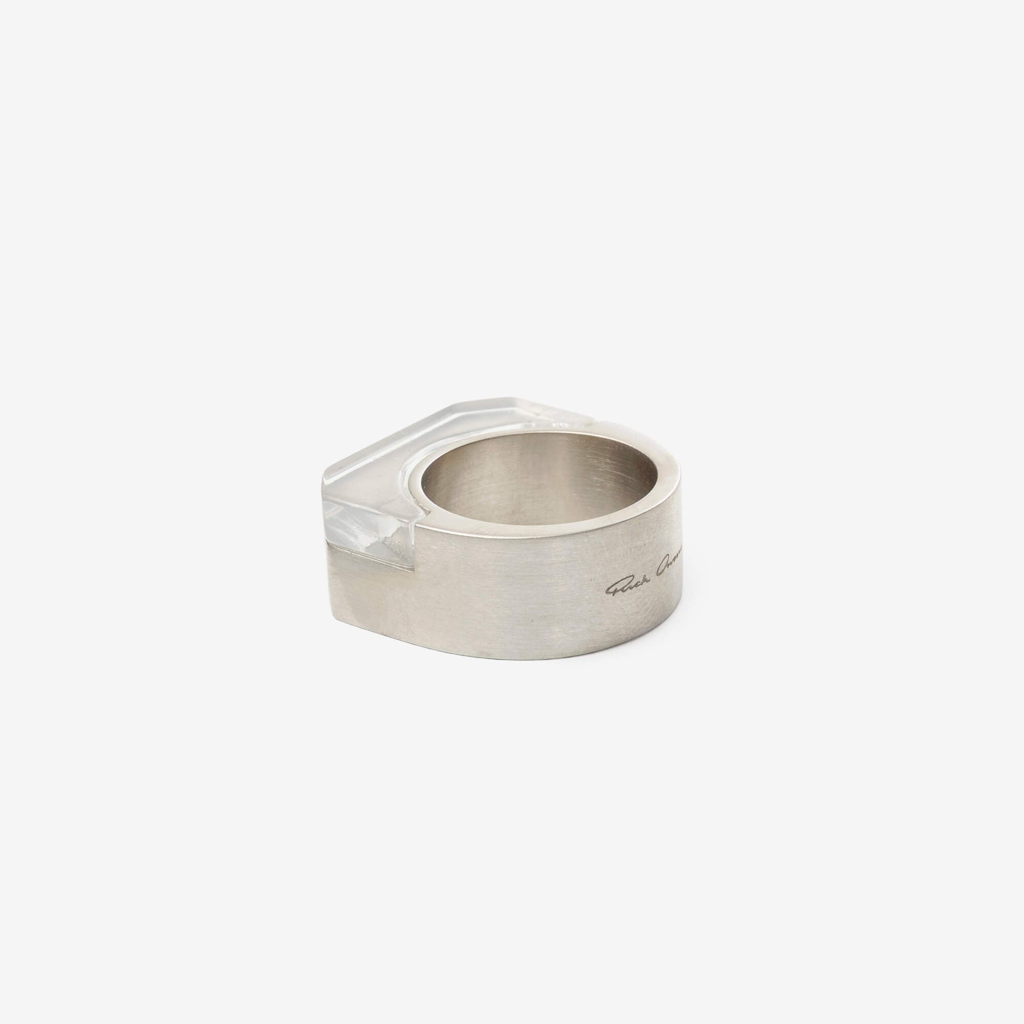Rick Owens Double Crystal Hollywood Ring Palladio-5