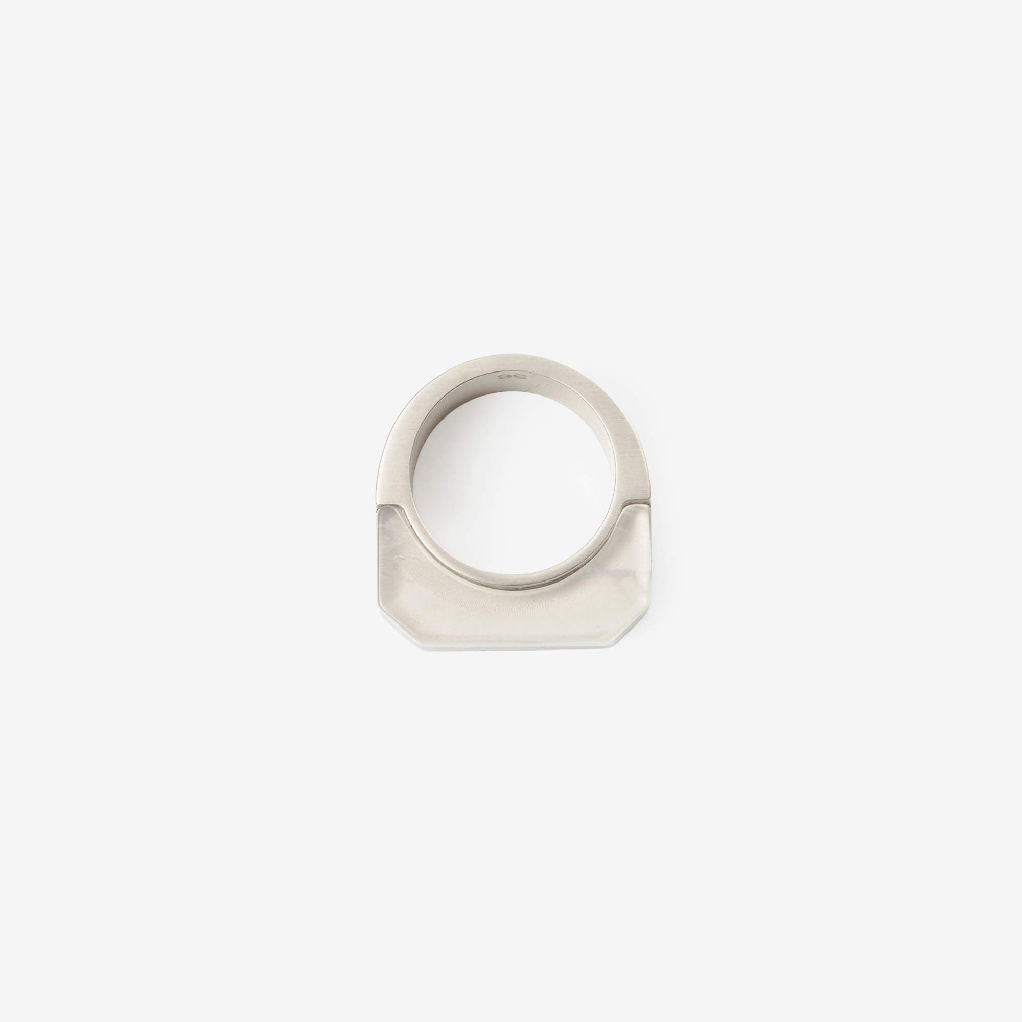 Rick Owens Double Crystal Hollywood Ring Palladio-4