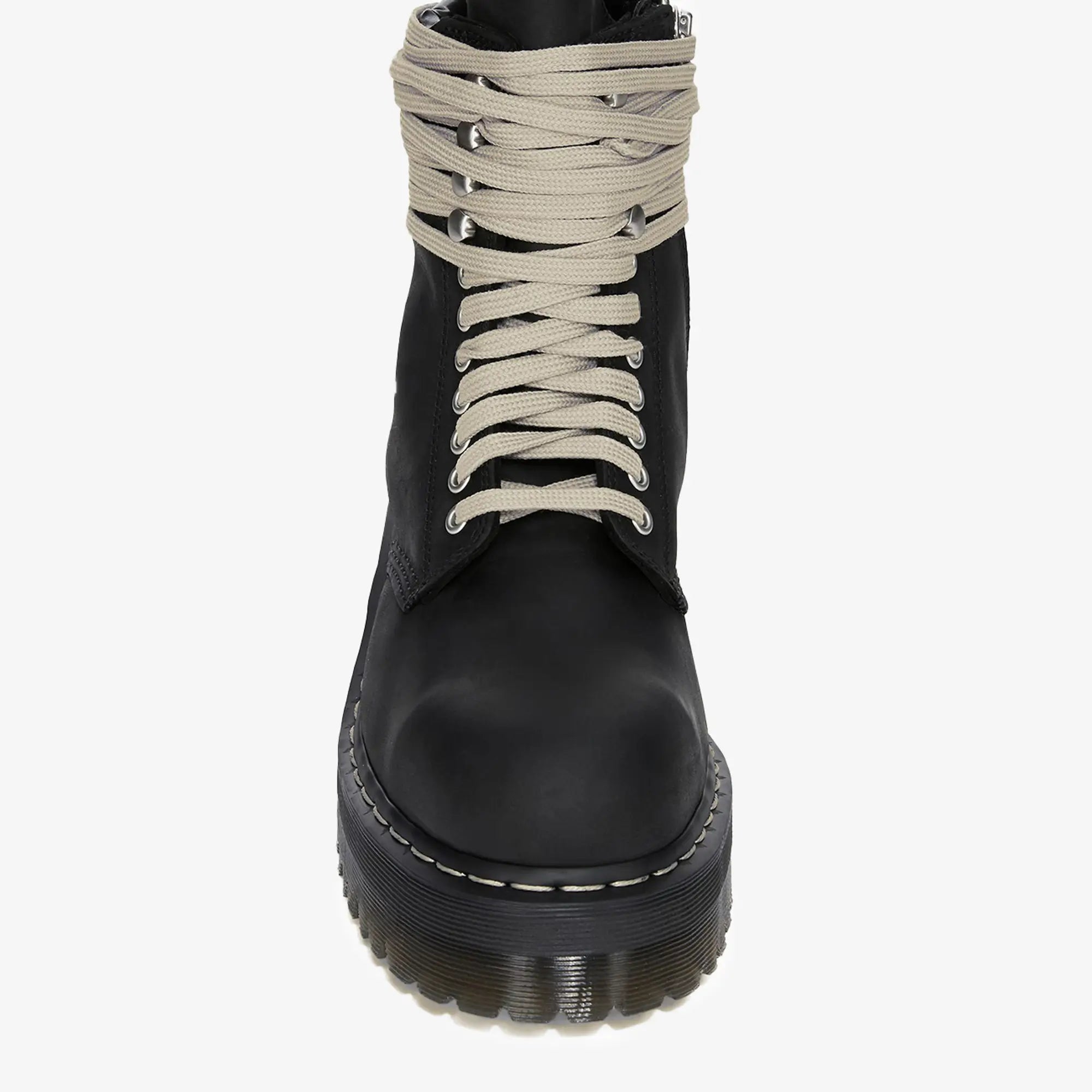 Rick Owens Dr. Martens Quad Sole Steel Toe Boots Black - 5