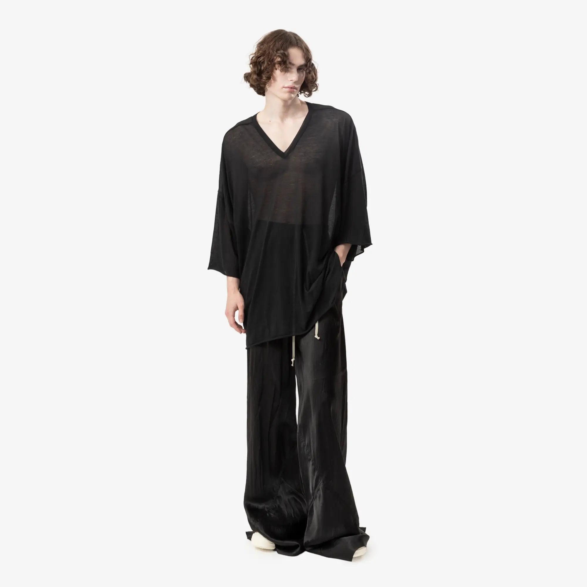 Rick Owens Drawstring Bias Pants Black - 2