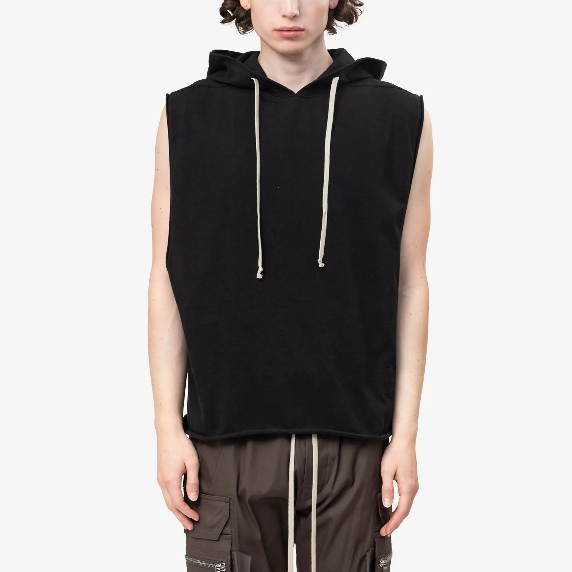 Rick Owens DRKSHDW Hooded Sleeveless Tunic Black - 1