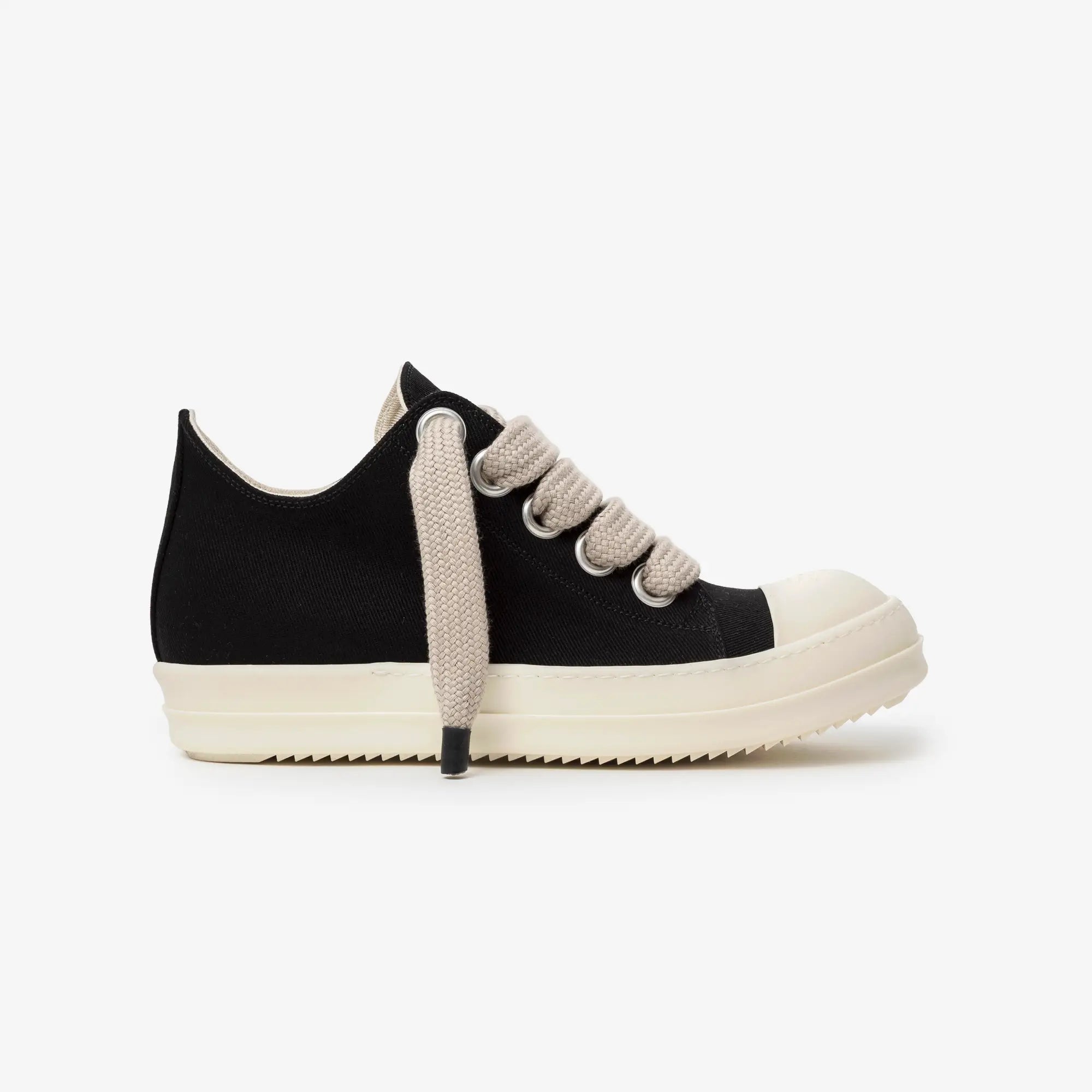 Rick Owens DRKSHDW Jumbolace Low - Top Sneaks Black/Milk/Milk - 3