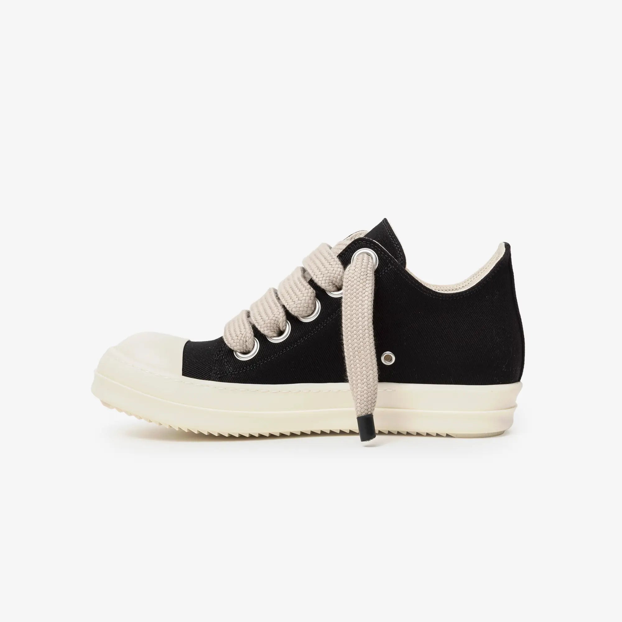 Rick Owens DRKSHDW Jumbolace Low - Top Sneaks Black/Milk/Milk - 4