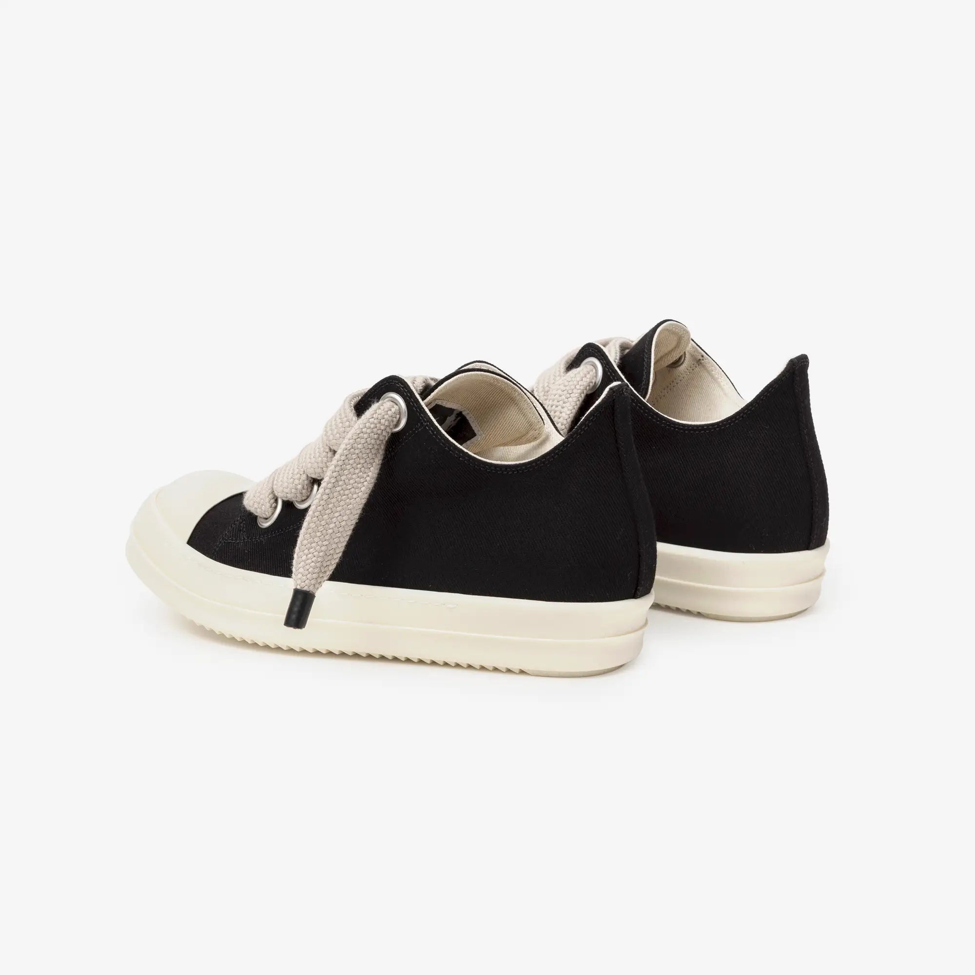 Rick Owens DRKSHDW Jumbolace Low - Top Sneaks Black/Milk/Milk - 5