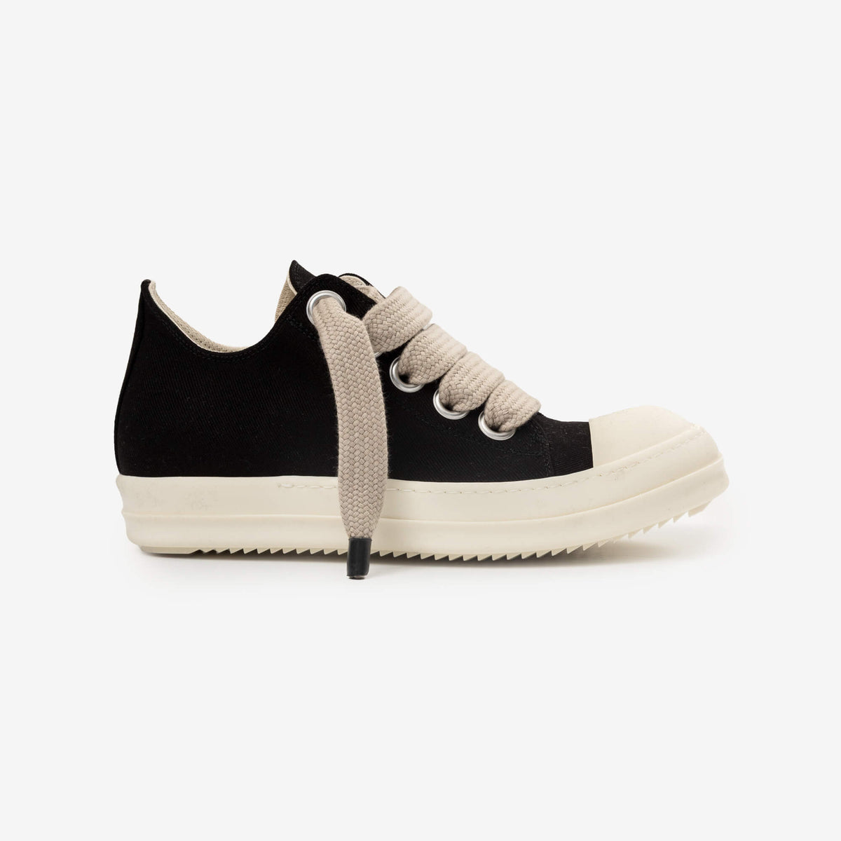 Rick Owens DRKSHDW Jumbolace Low-Top Sneaks Black/Milk/Milk-3