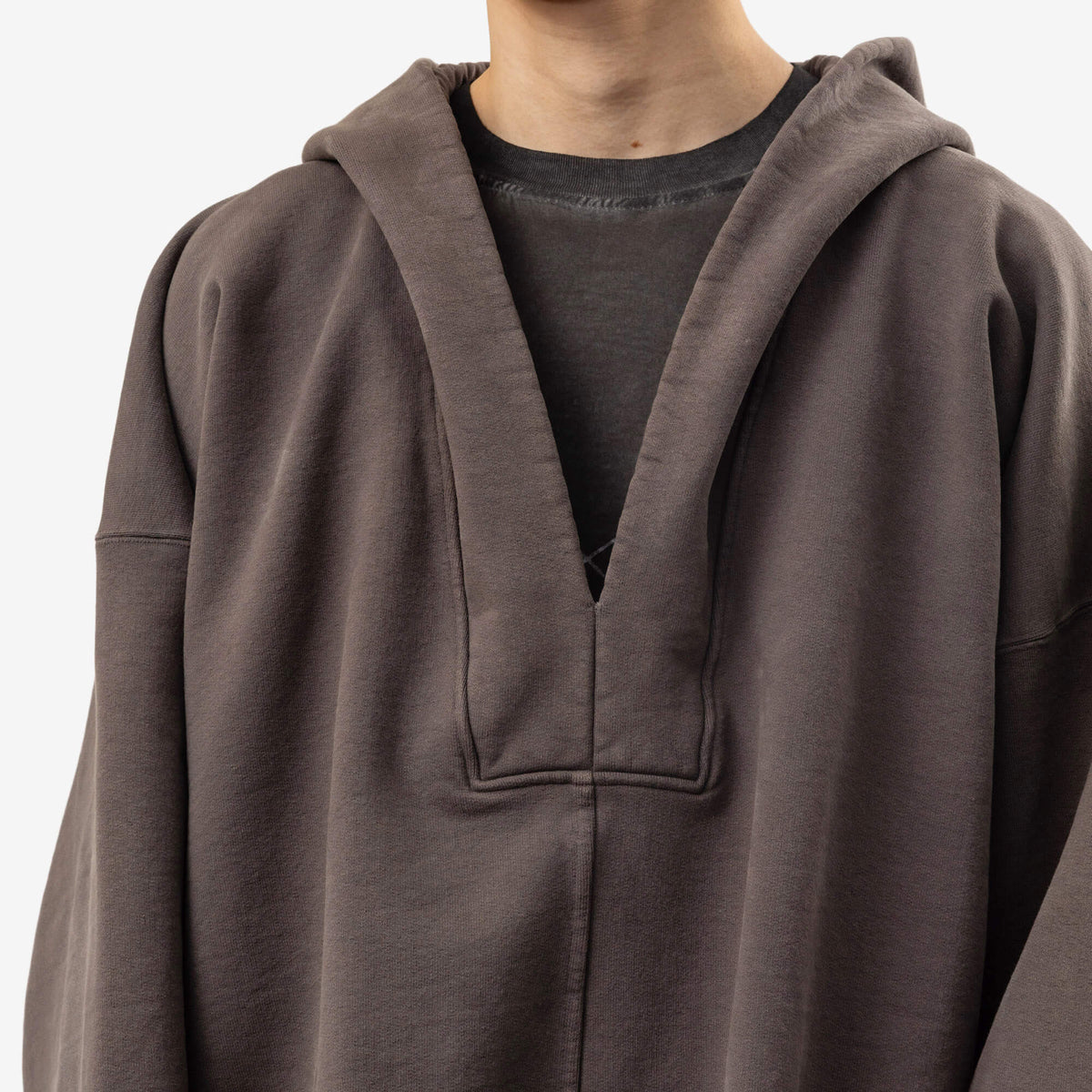 Rick Owens DRKSHDW Long Sleeve Hip Kaftan Gravel-5