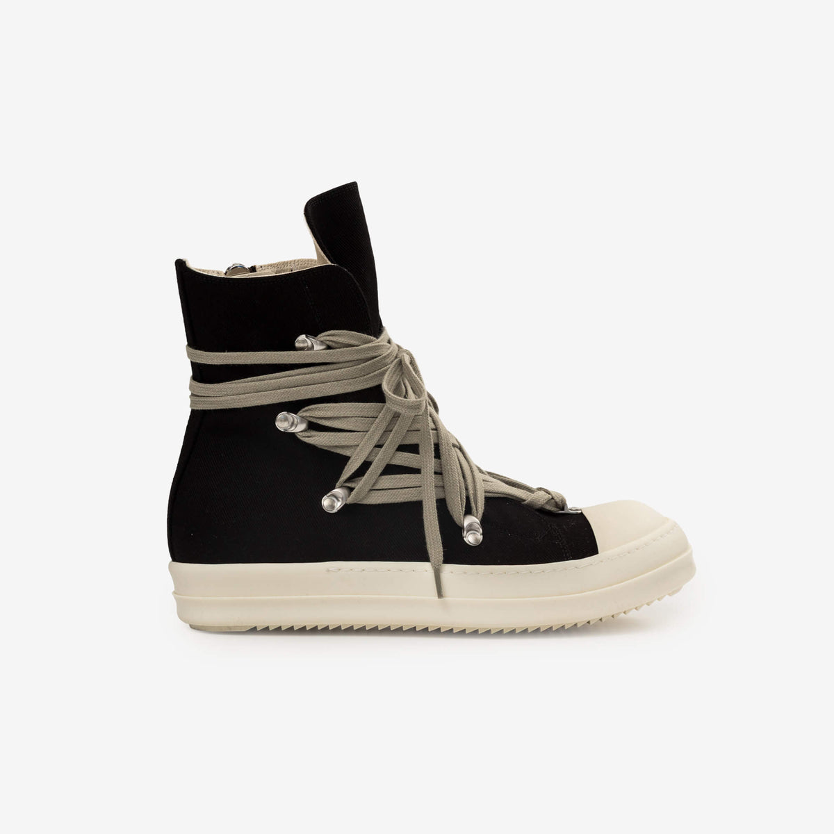 Rick Owens DRKSHDW Megalace High-Top Sneaks Black/Milk/Milk-3