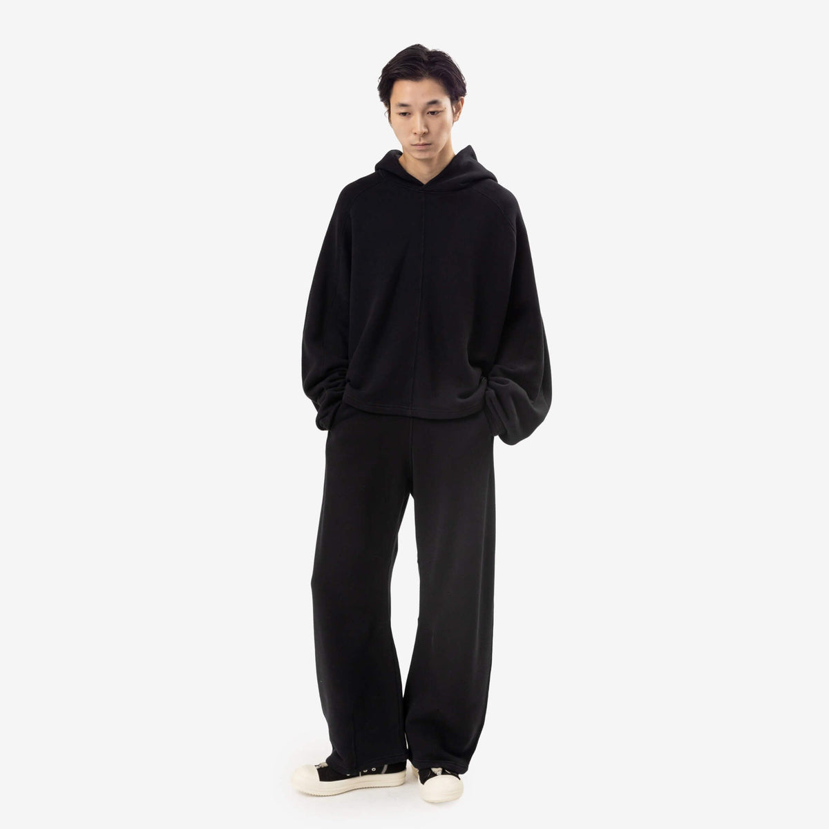 Rick Owens DRKSHDW Megalace High-Top Sneaks Black/Milk/Milk-6