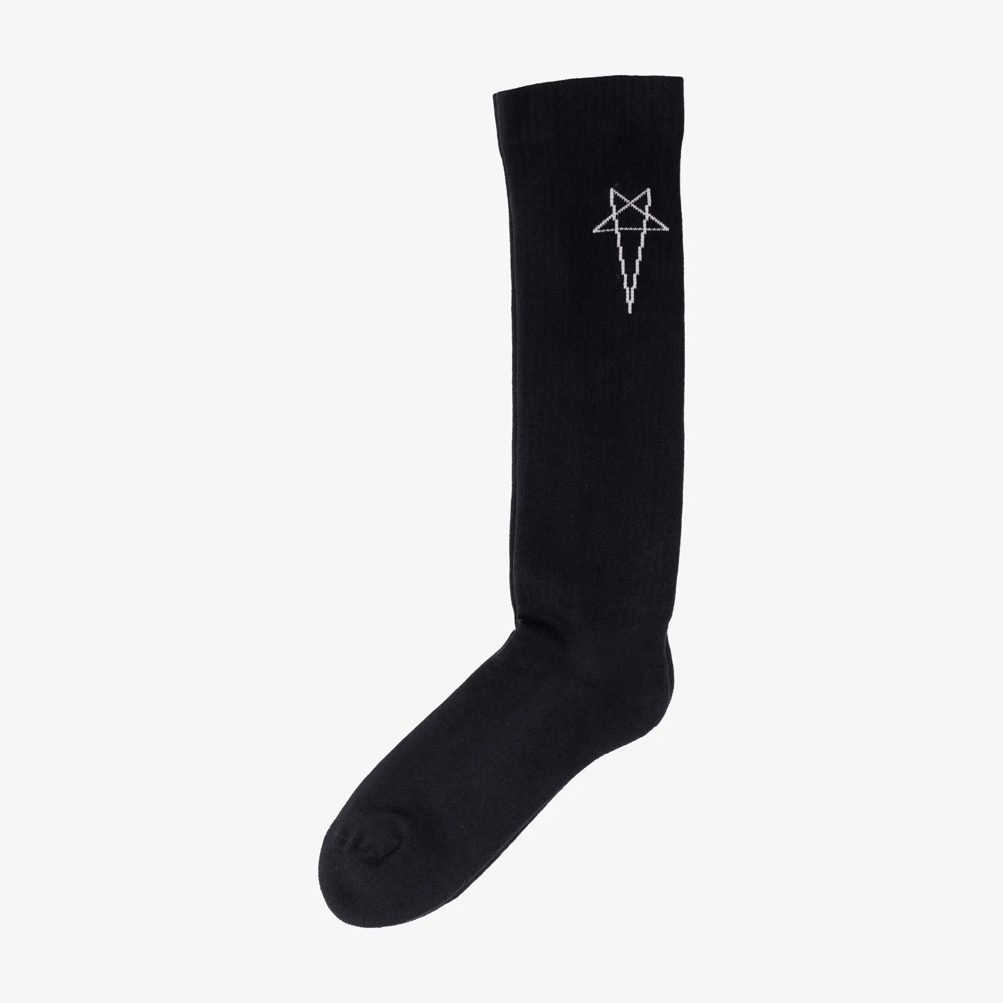 Rick Owens DRKSHDW Pentagram Knee High Socks Black - 1